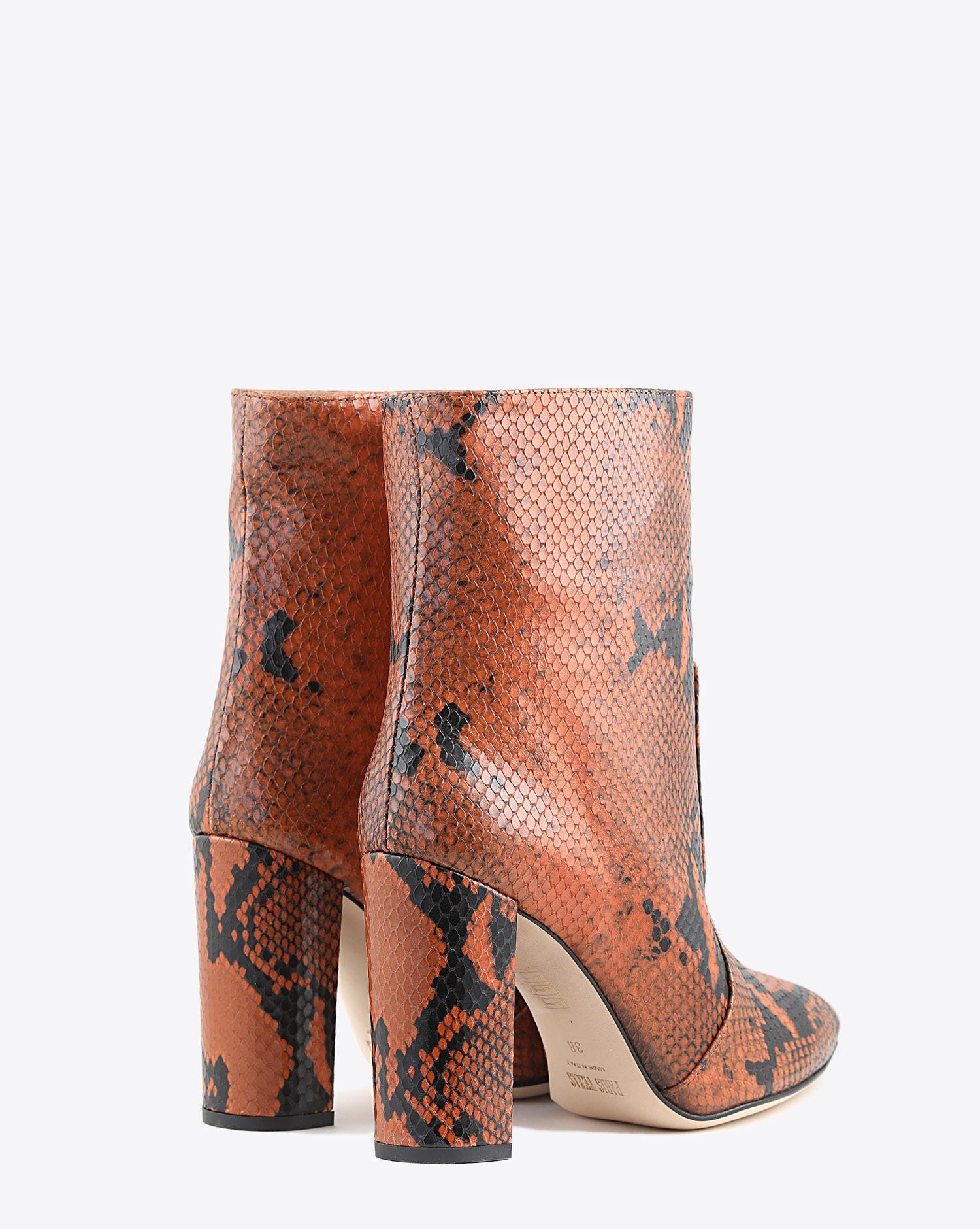 Paris Texas Pré-Collection Bottines Imprimé Serpent - Ruggine  