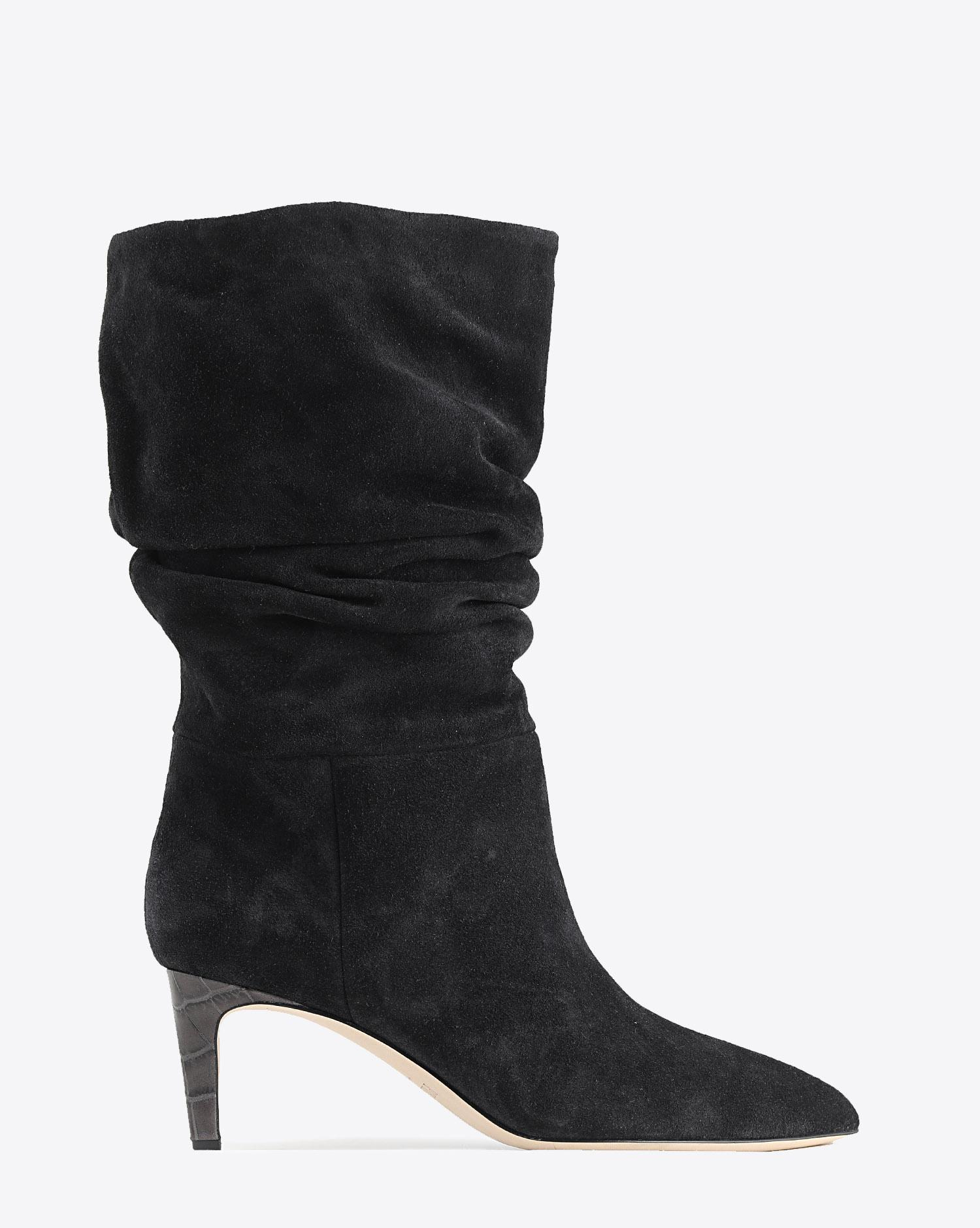 Paris Texas Pré-Collection Slouchy boot en Daim - Nero  