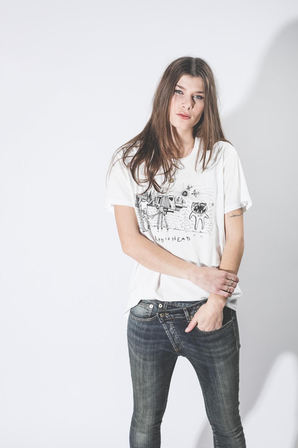 R13 Denim Collection Dspt Event Boy T - Dirty White