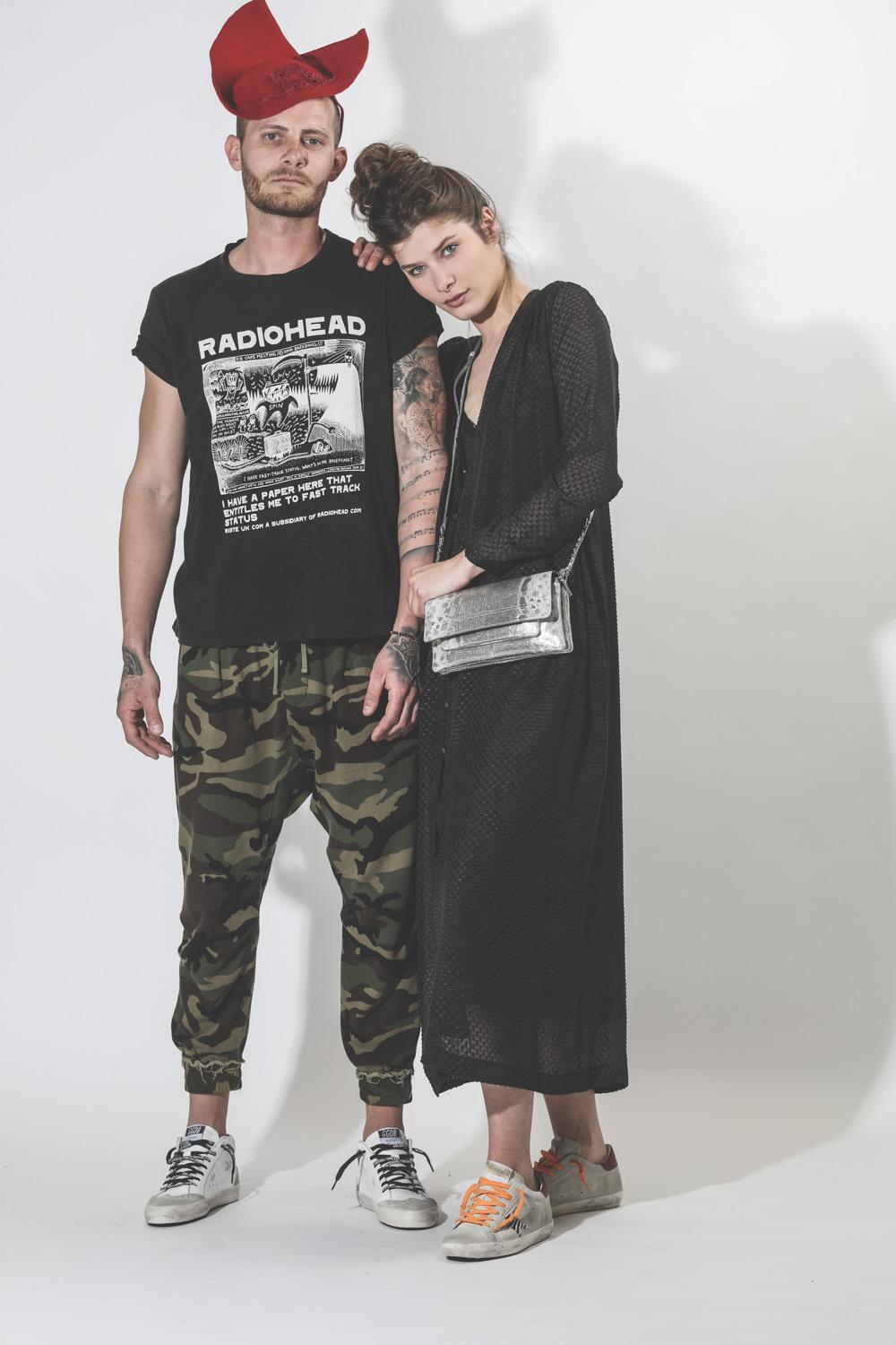 R13 Denim Collection Ice Caps Boy T - Acid Black  