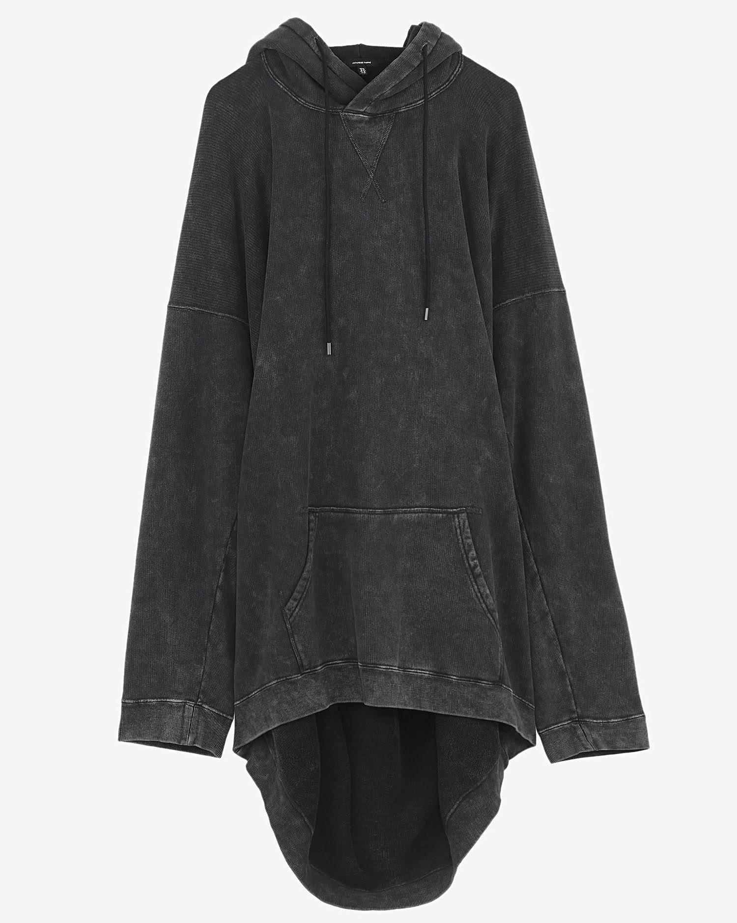 R13 Denim Collection Slouch Hoodie - Acid Black  