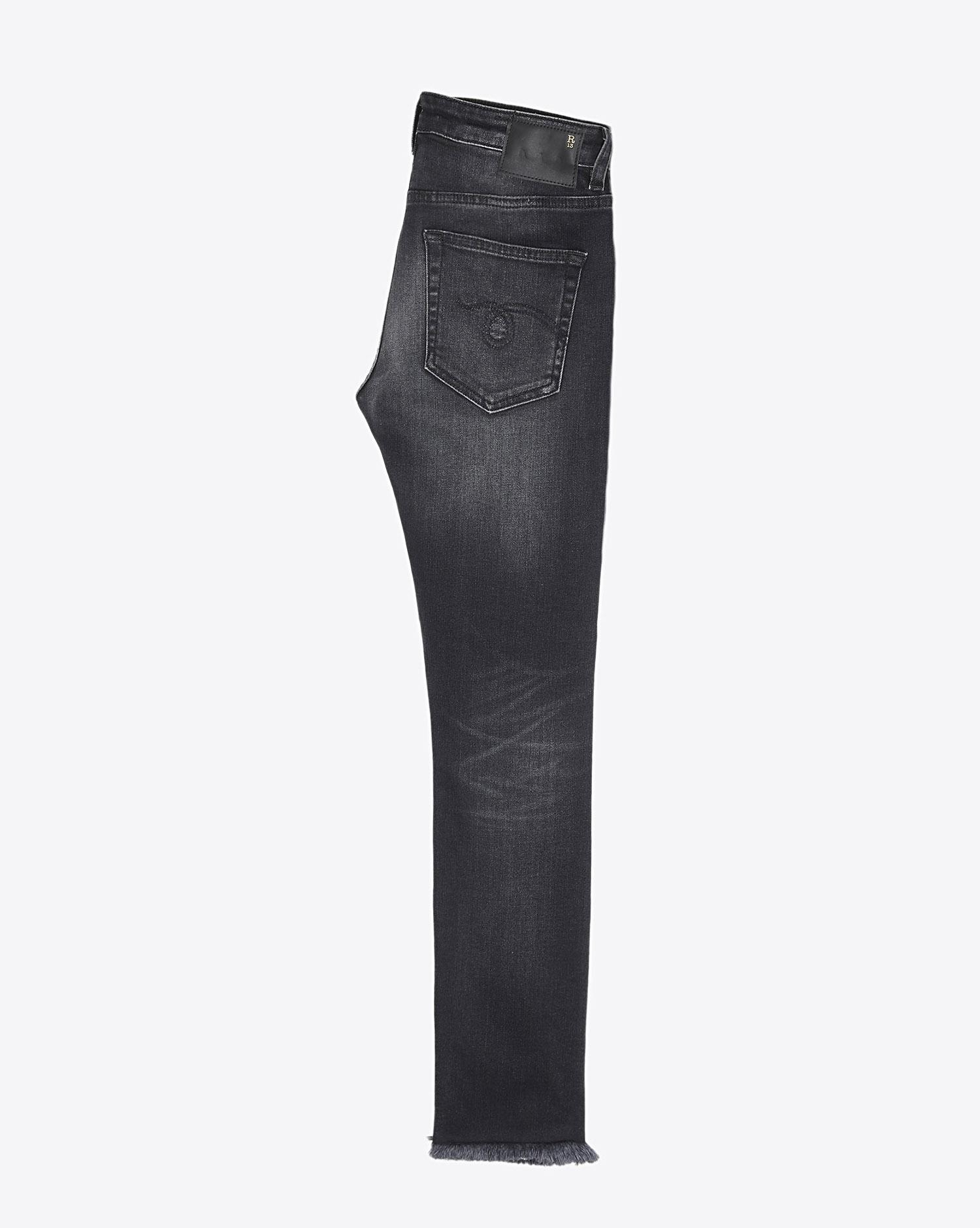 R13 Denim Permanent  Biker Boy - Albany W Rips  