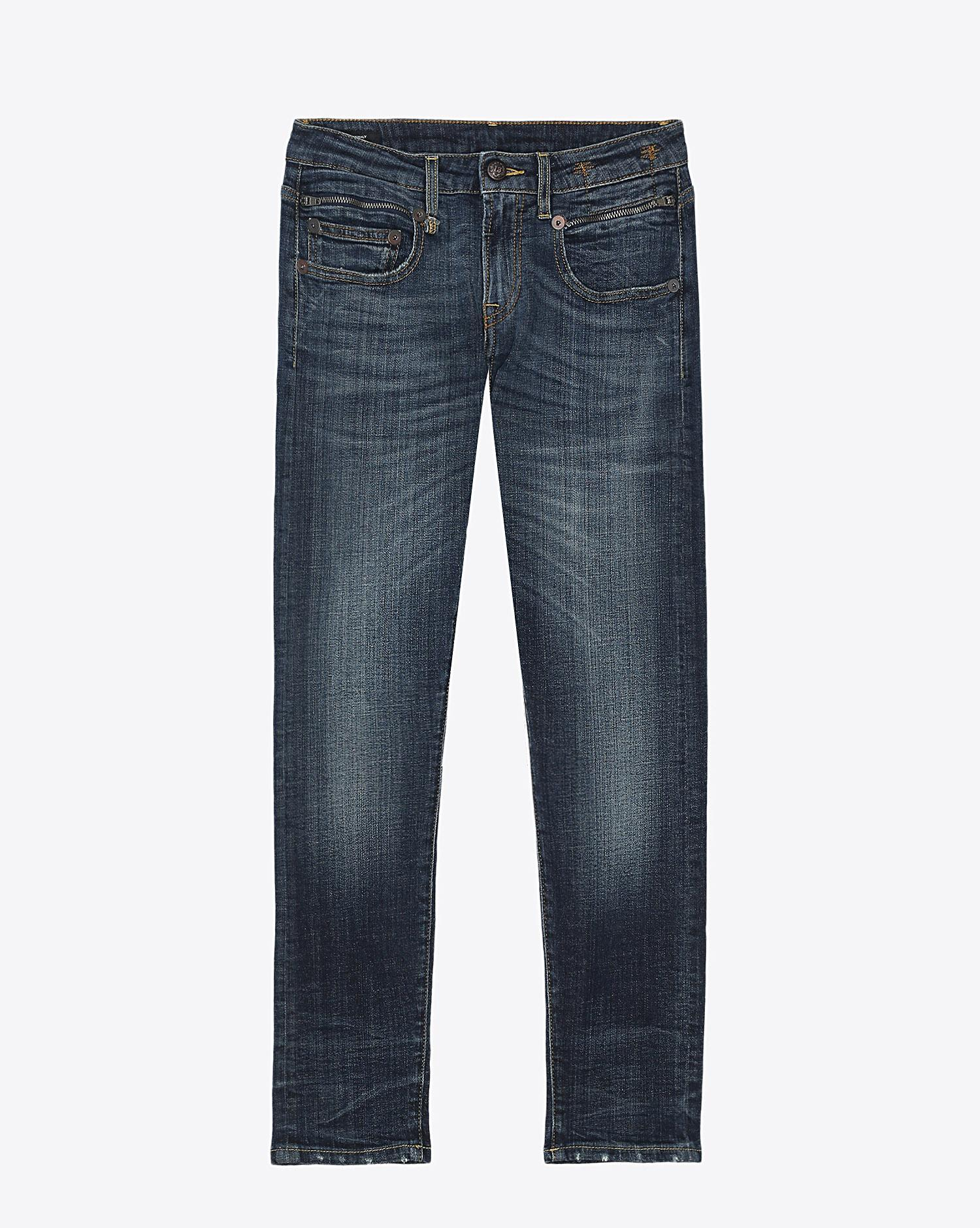 R13 Denim Permanent  Biker Boy - Howell Indigo  