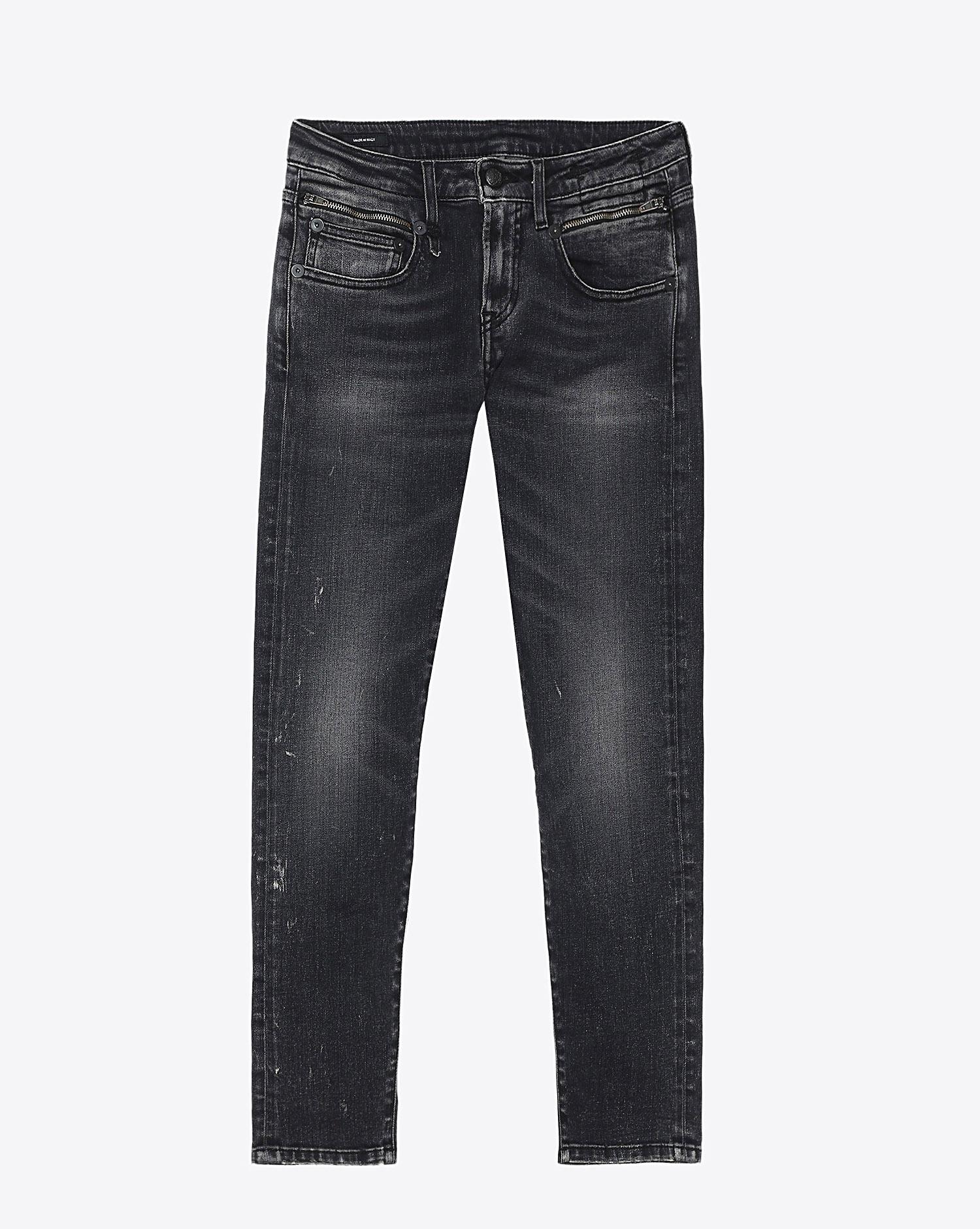 R13 Denim Pré-Collection Biker Boy - Aiden Black  