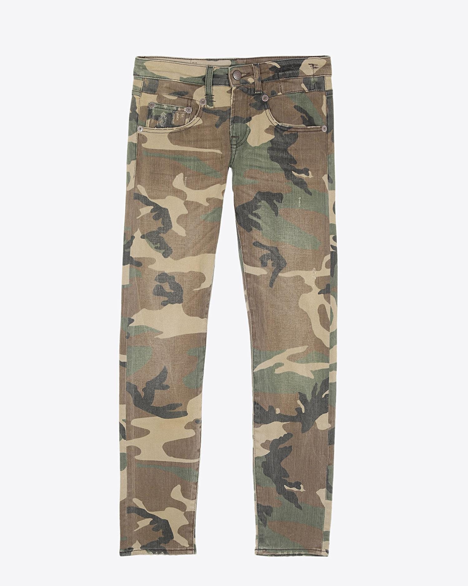 R13 Denim Pré-Collection Boy Skinny - Beige Camo  