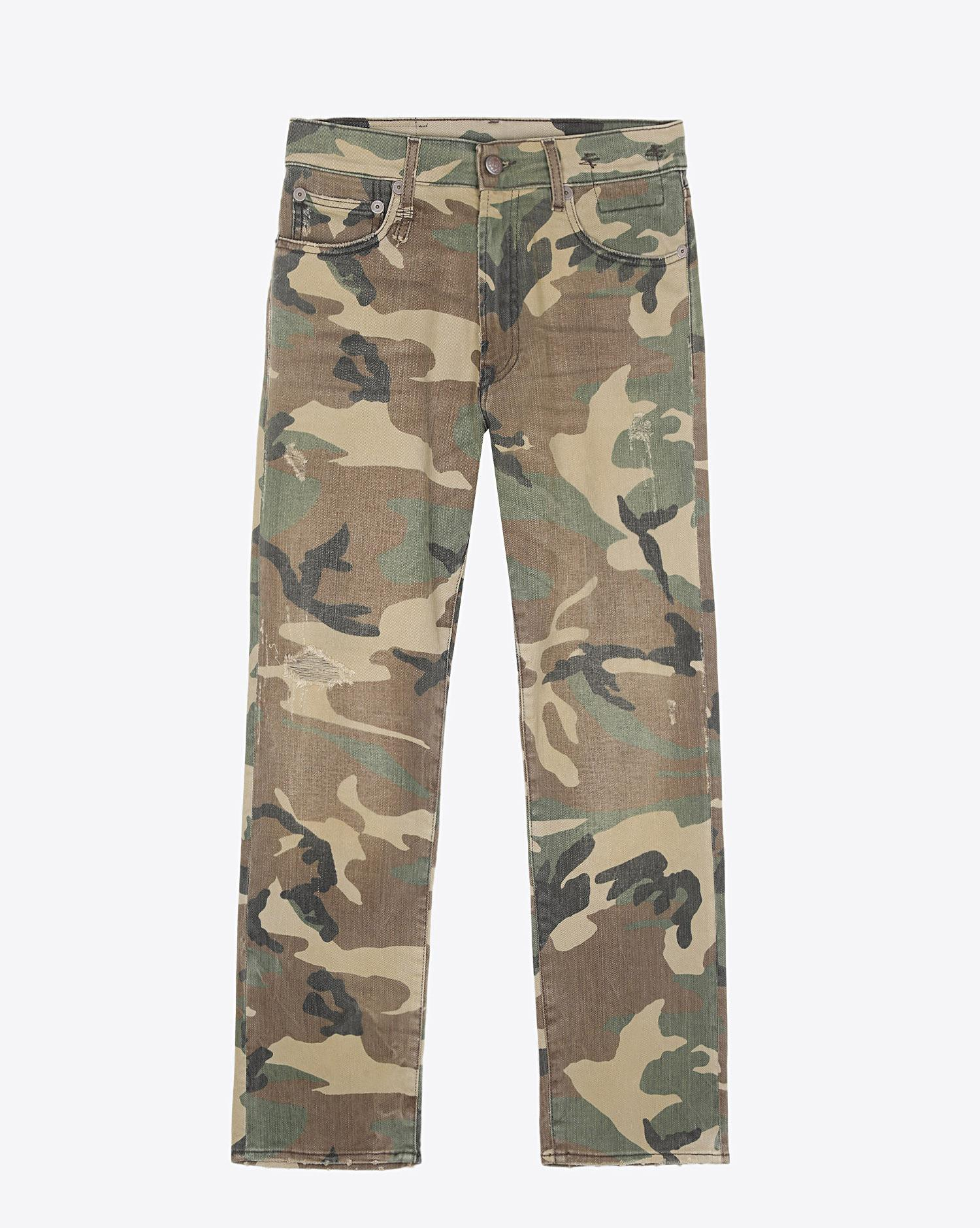 R13 Denim Pré-Collection Boyfriend Jean - Beige Camo  