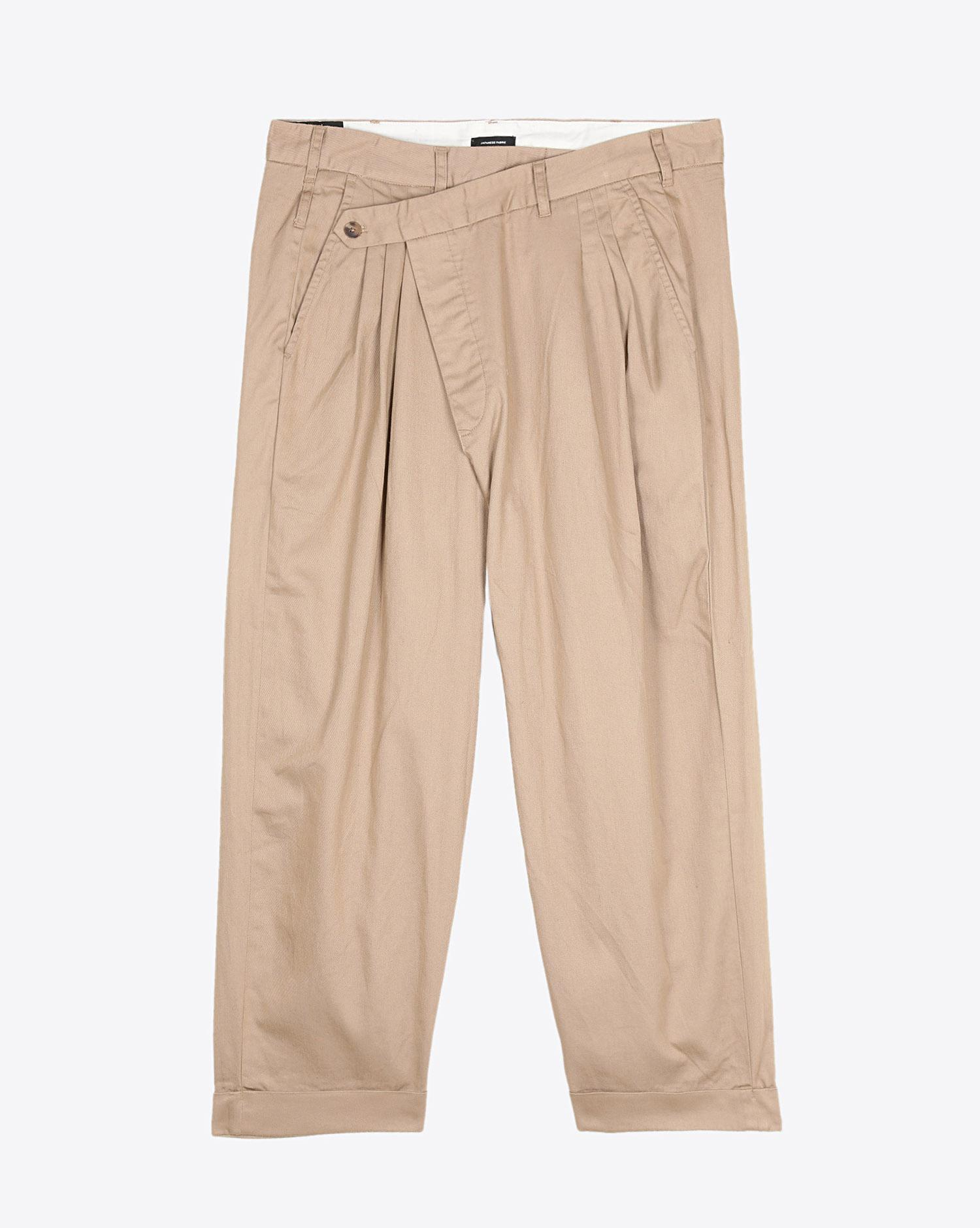 R13 Denim Pré-Collection Cropped Triple-Pleat Crossover - Beige 