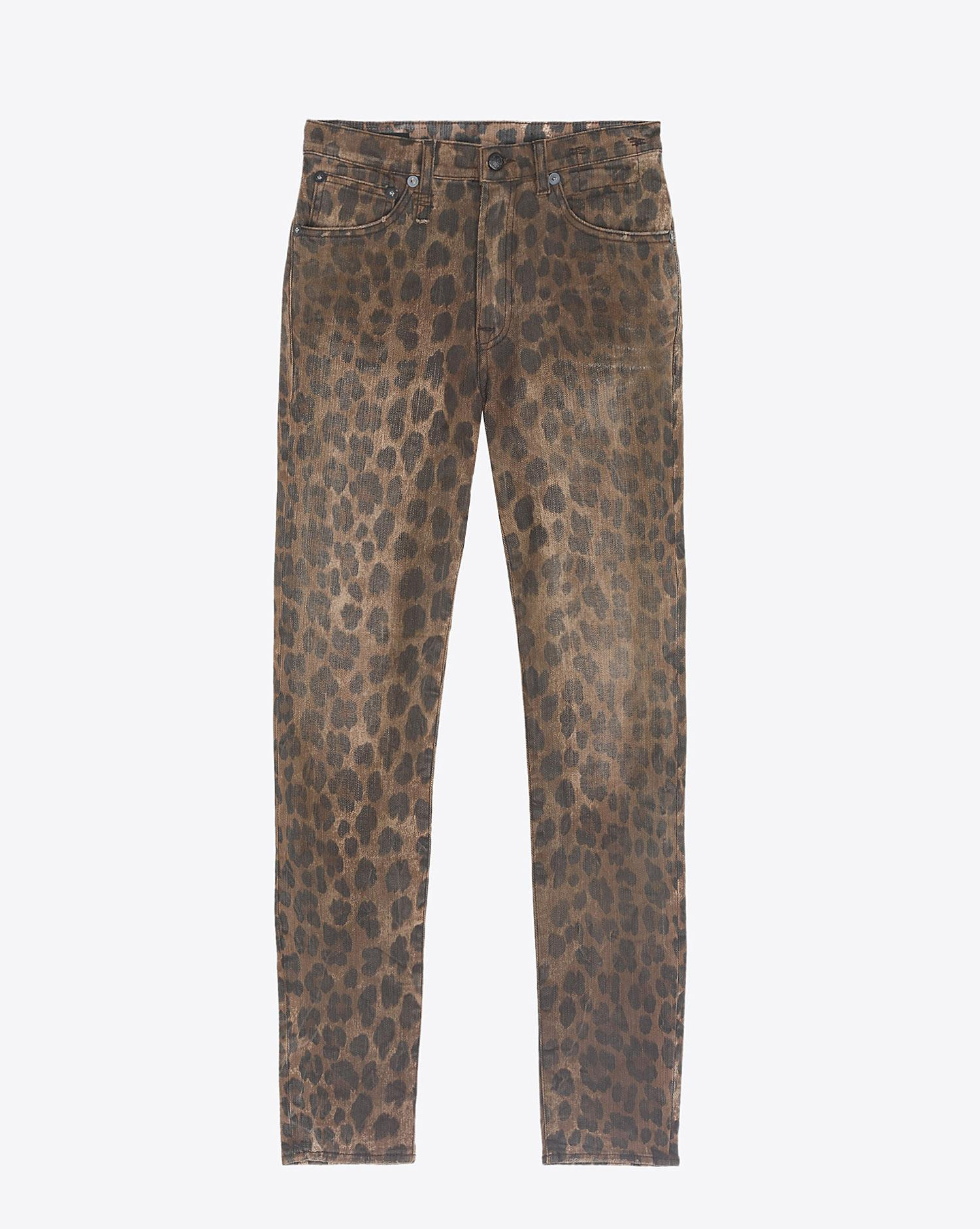 R13 Denim Pré-Collection High Rise Skinny - Leopard  