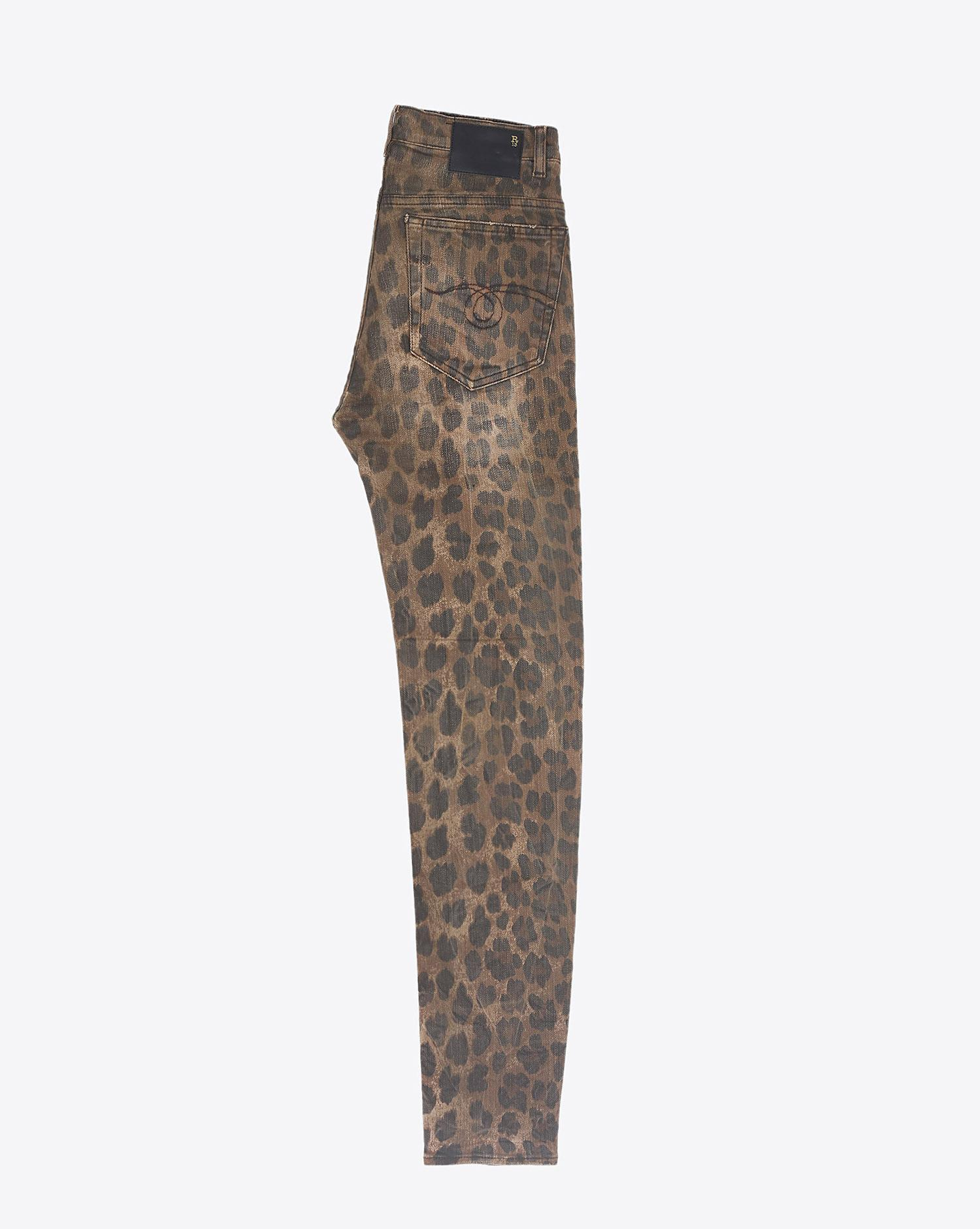 R13 Denim Pré-Collection High Rise Skinny - Leopard
