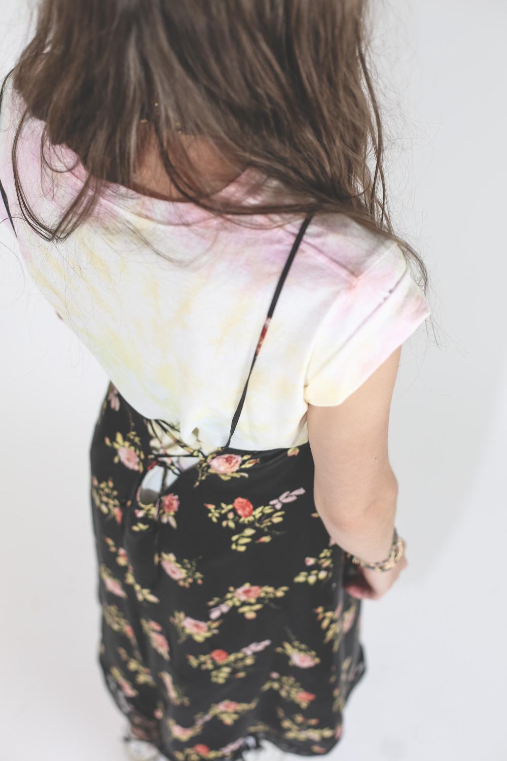 R13 Denim Pré-Collection Lace Back Slip - Black Floral  