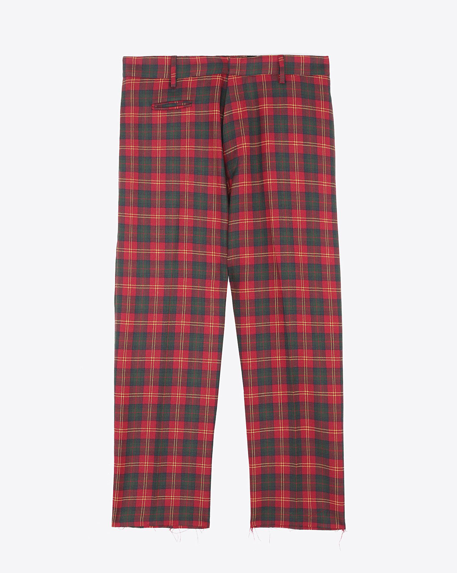 R13 Denim Pré-Collection Tailored Drop Trouser - Red Tartan  