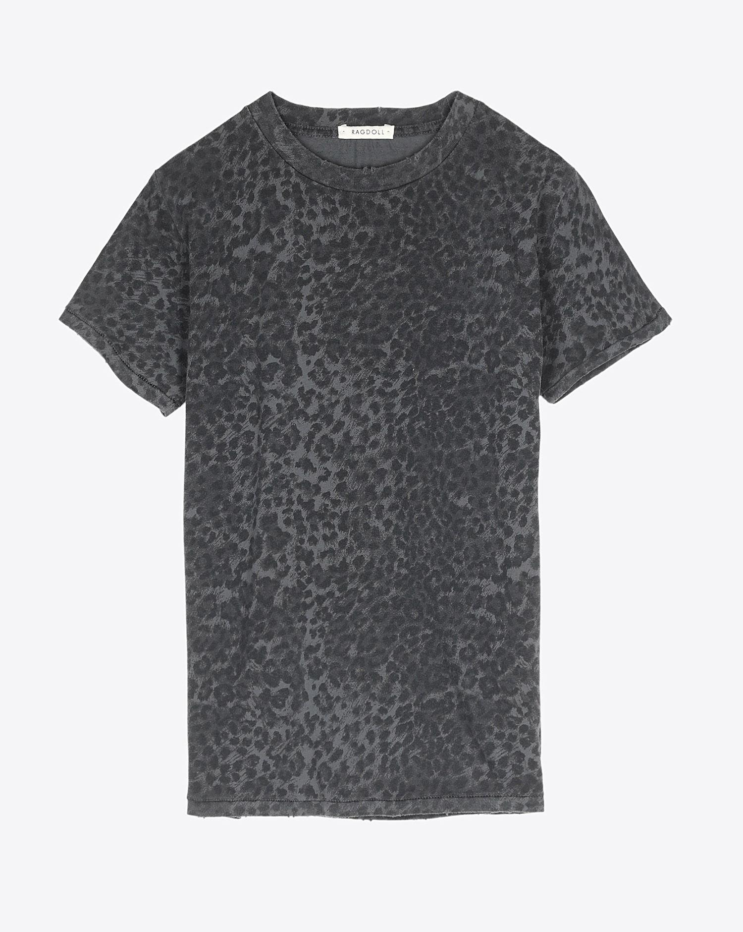 Ragdoll LA Easy Vintage Tee - Anthracite Leopard  