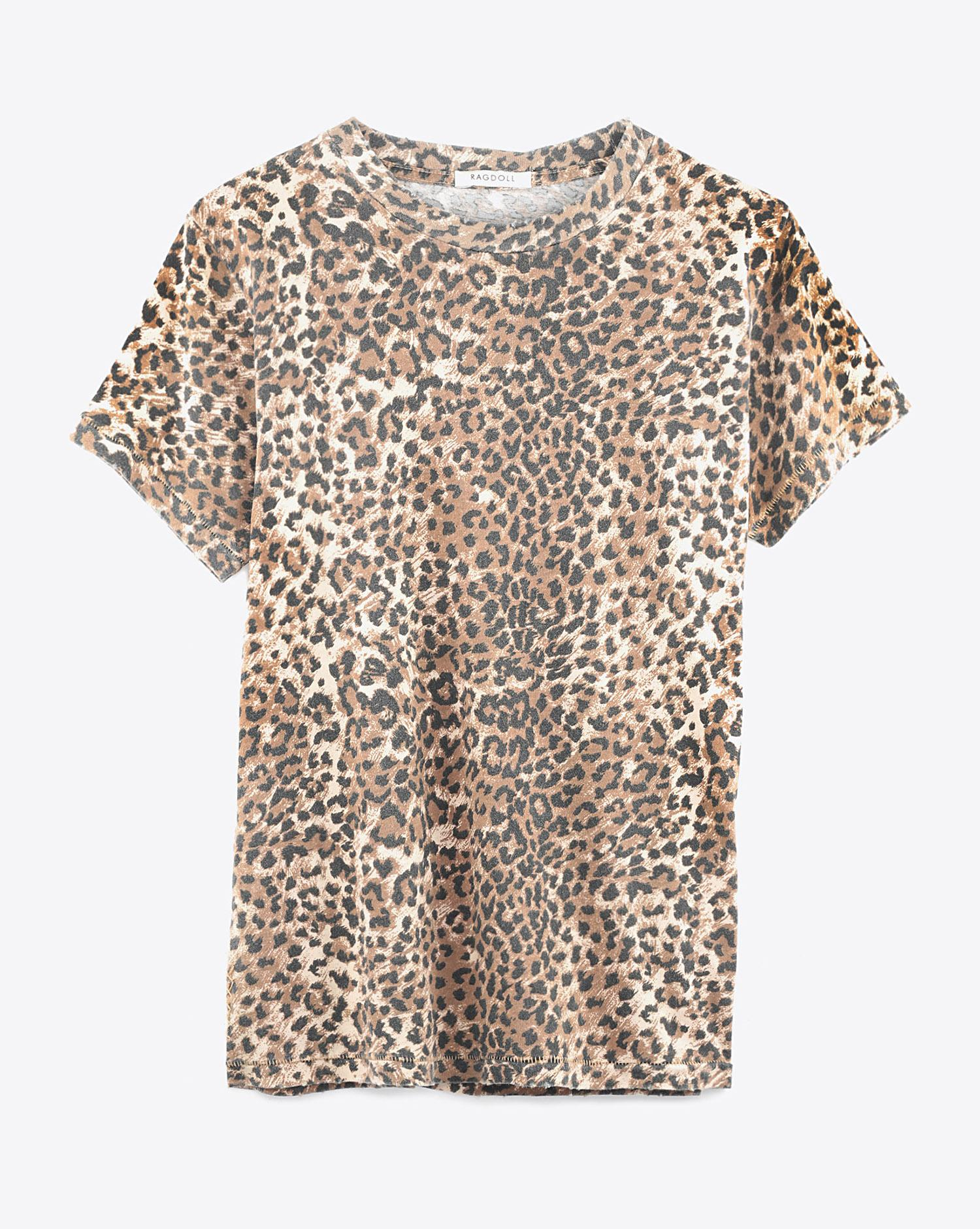 Ragdoll LA Easy Vintage Tee - Brown Leopard  