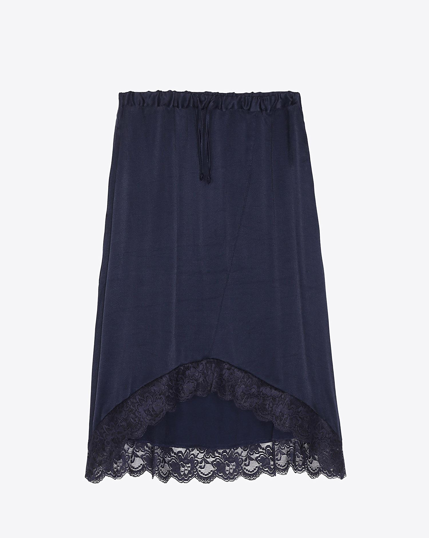 Ragdoll LA Lace Drawstring Skirt Dark Navy   