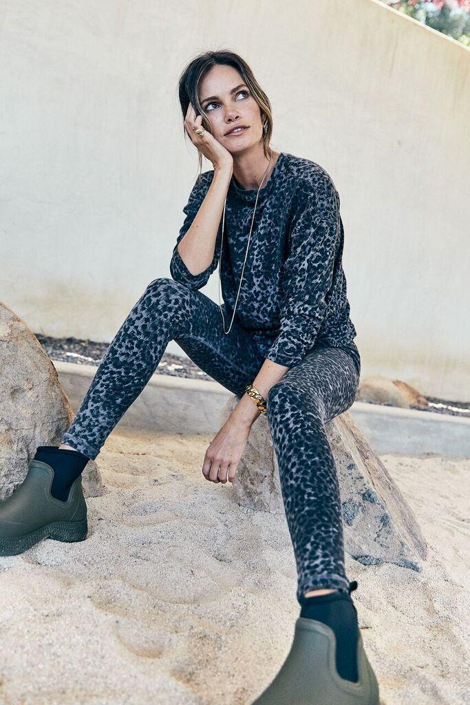 Ragdoll LA Long Sleeve Tee Anthracite Leopard   