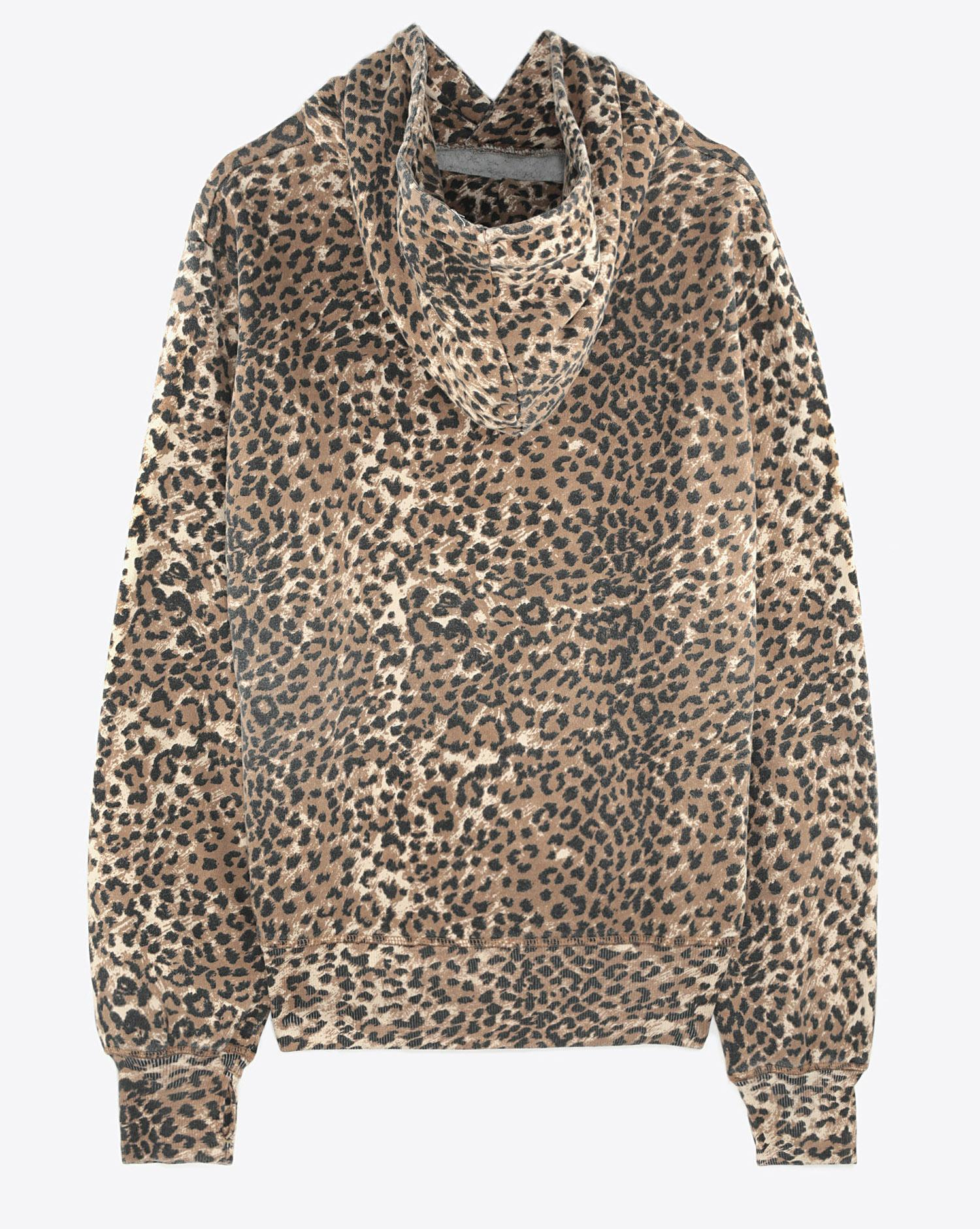 Oversized leopard sweater top