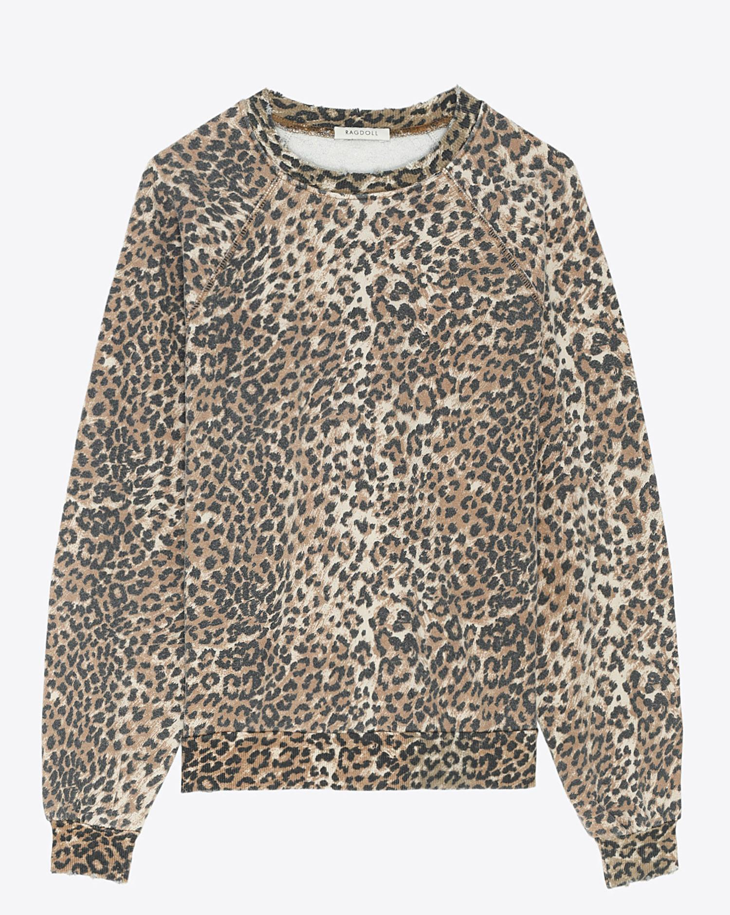 Ragdoll LA Oversized Sweatshirt - Brown Leopard  