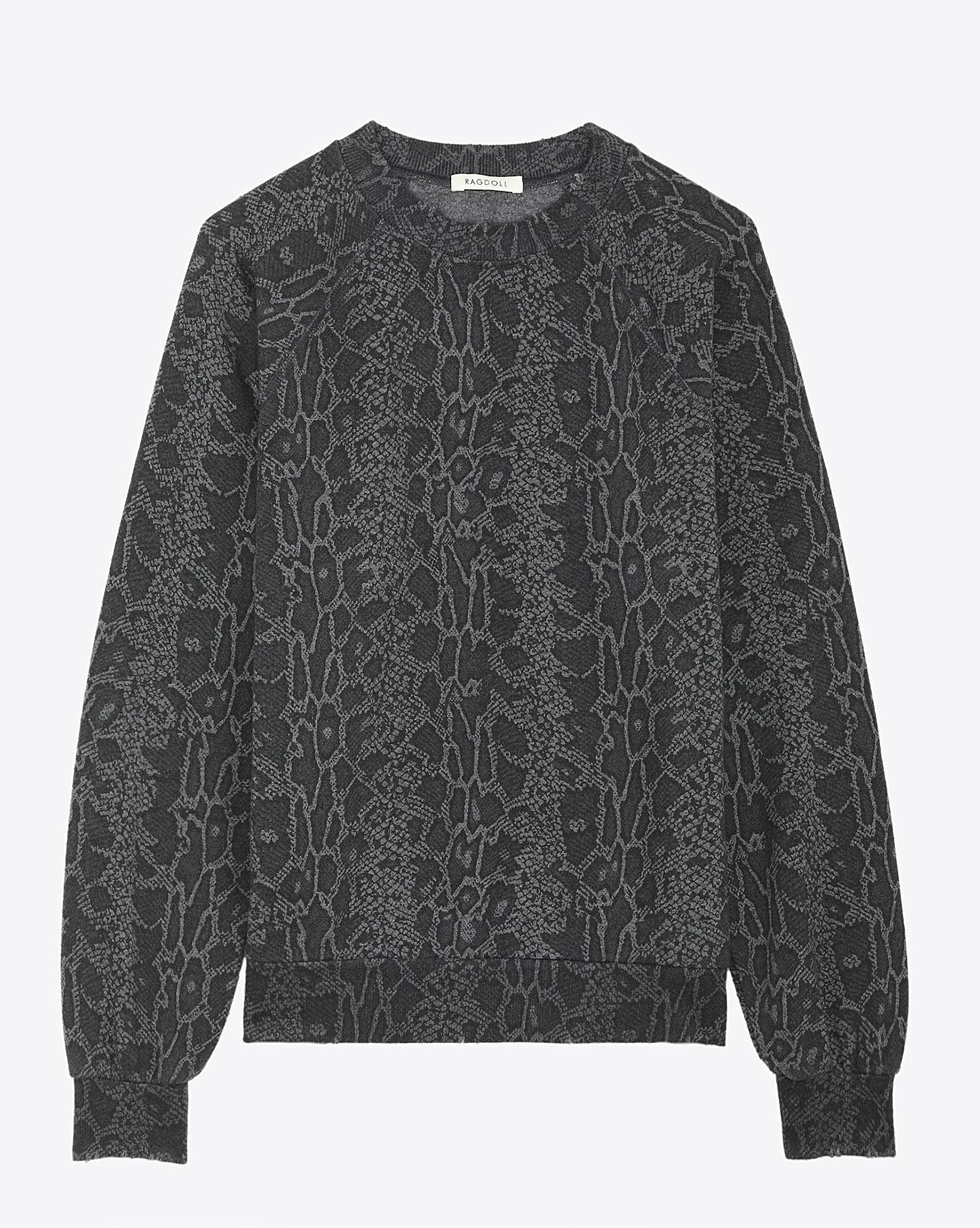 Ragdoll LA Oversized Sweatshirt - Python Grey Melange  