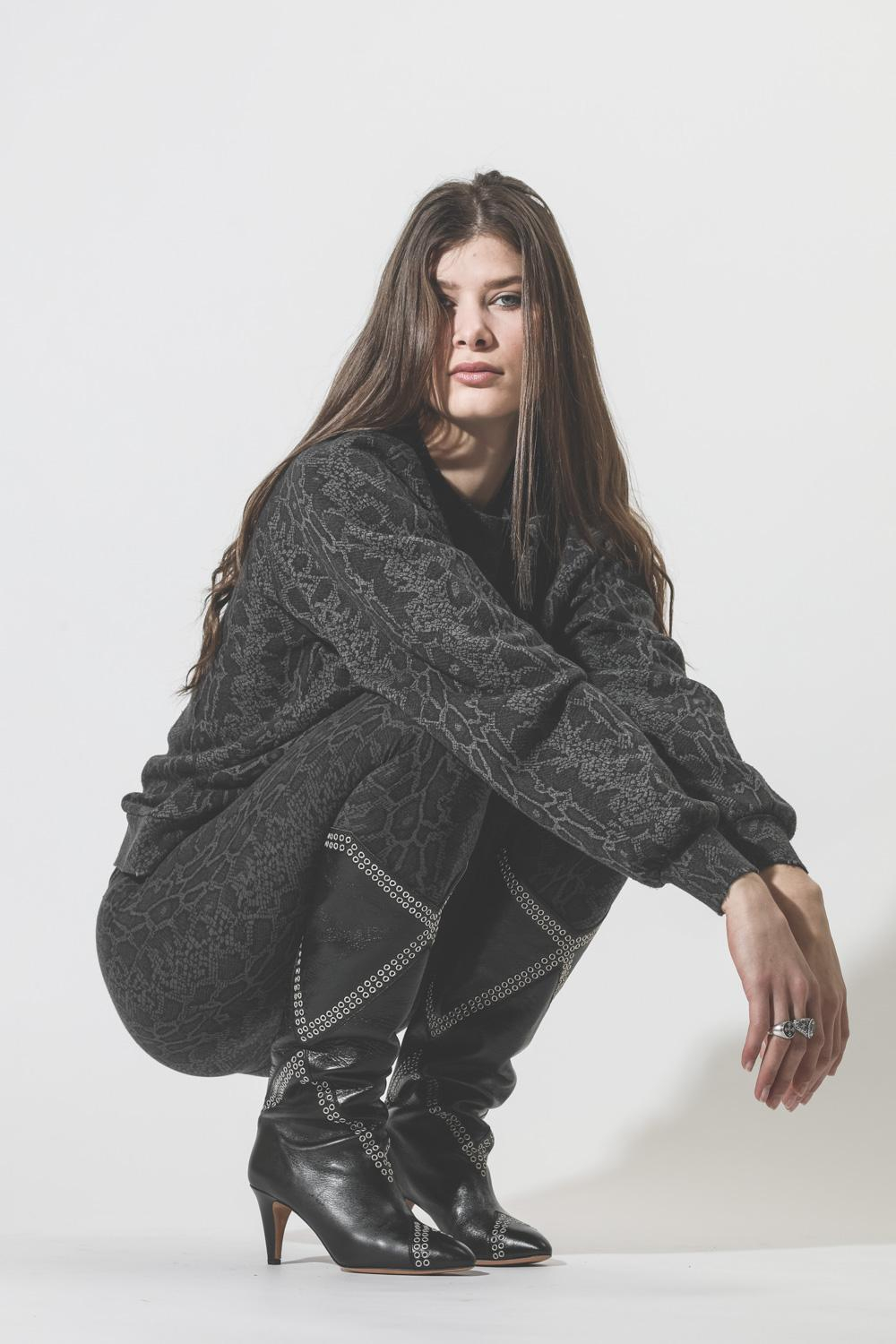 Ragdoll LA Oversized Sweatshirt - Python Grey Melange  