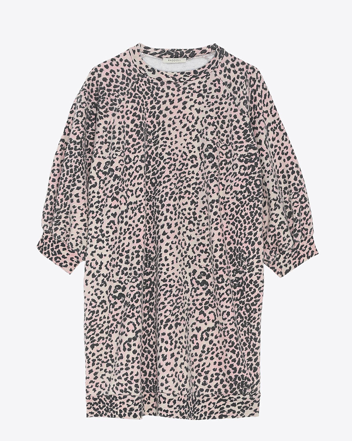 Ragdoll LA Super Oversized Sweatshirt - Pink Leopard   