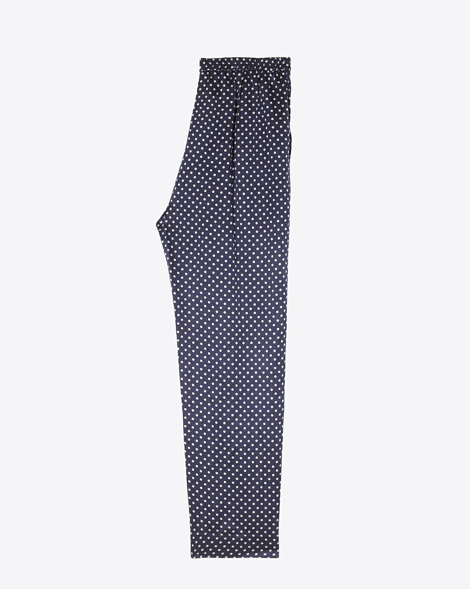 Raquel Allegra Ankle Pant - Navy Mint Polka Dot  