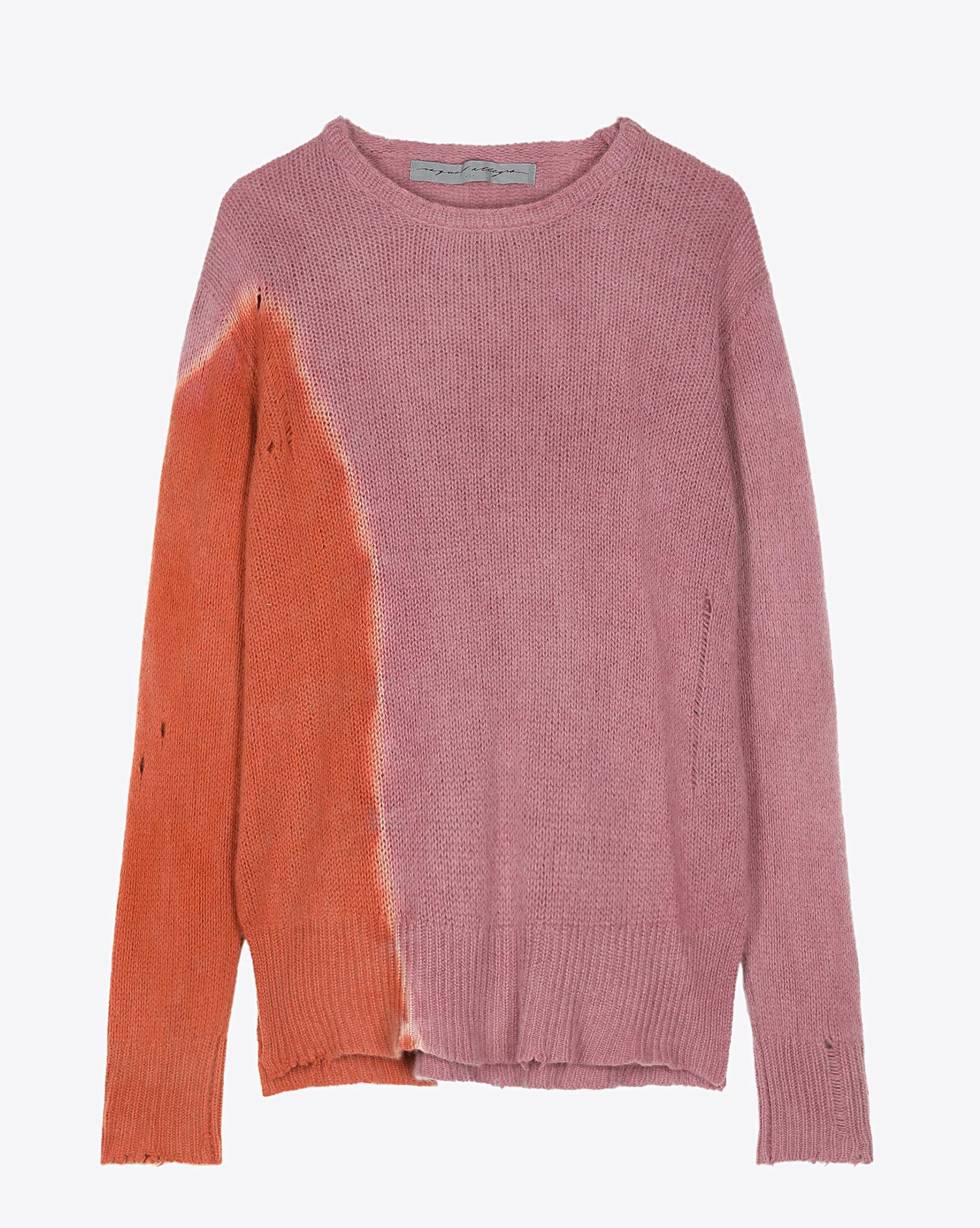 Raquel Allegra Cachemire Relaxed Crew Pink Sunrise pour Femme