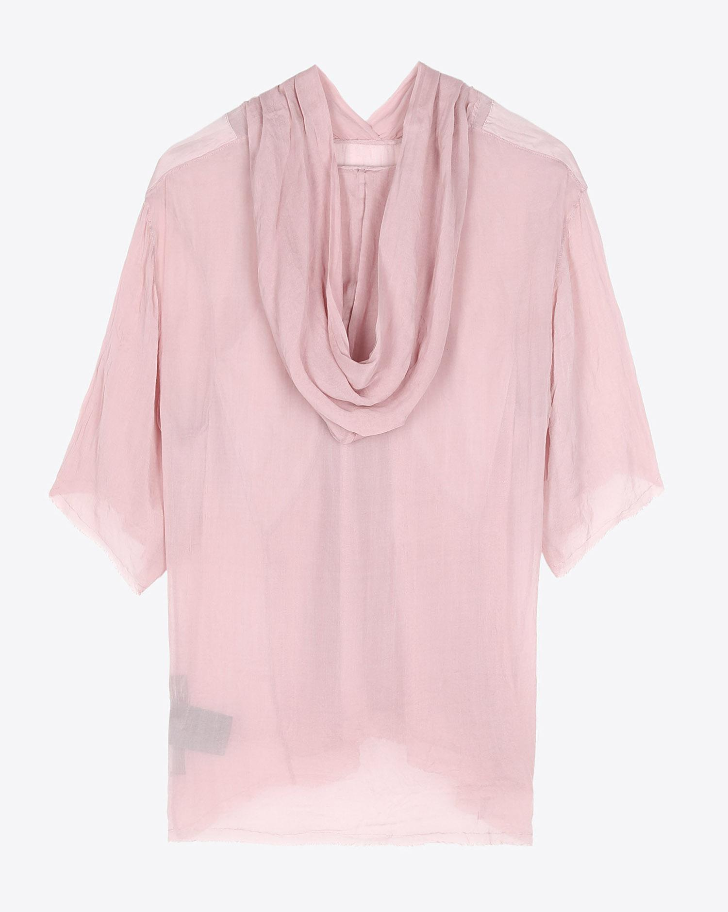 Raquel Allegra Patchwork Geo Hoodie - Rose  