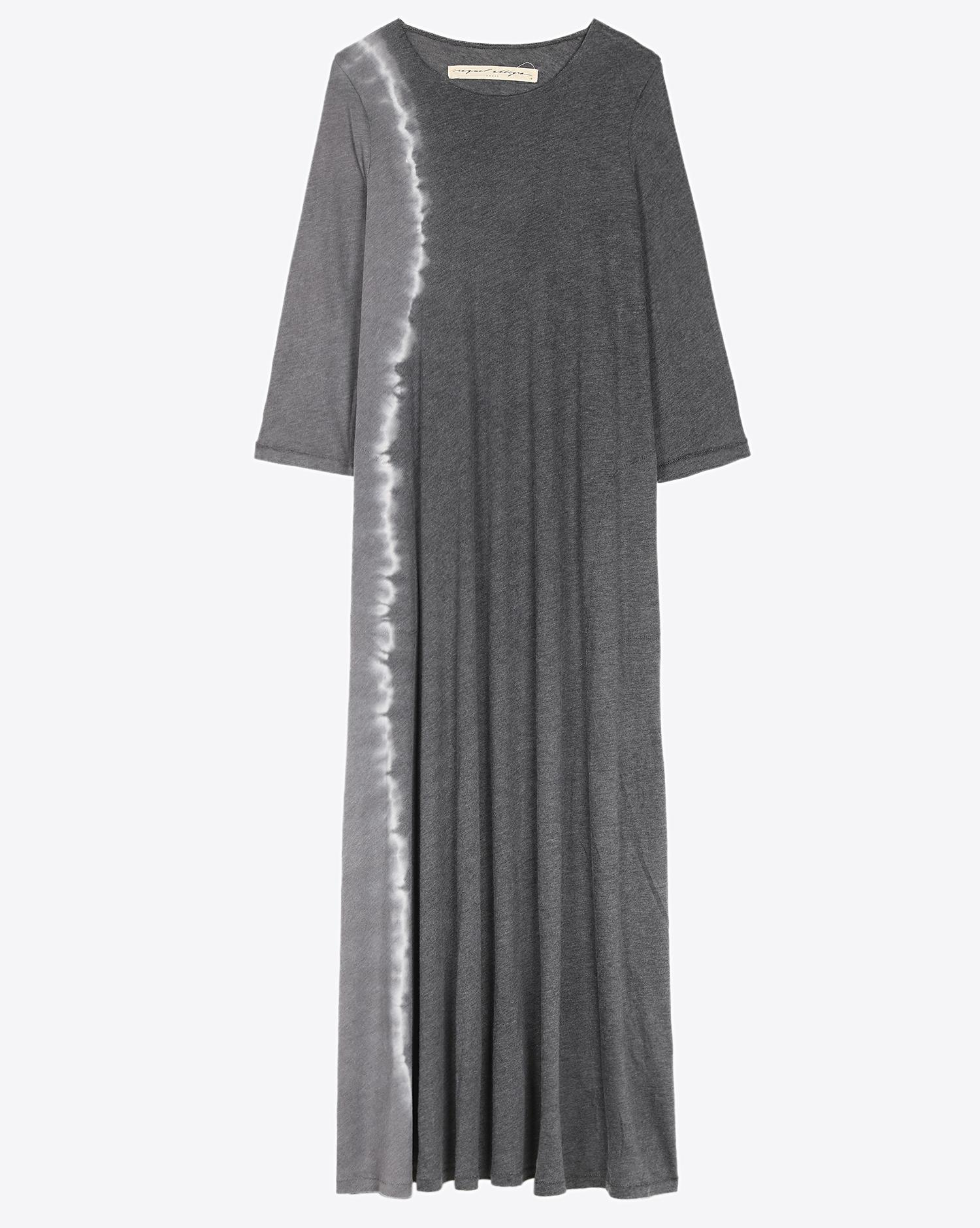 Raquel Allegra Pré-Collection 12 Sleeve Drama Maxi Dress - Night Grey  