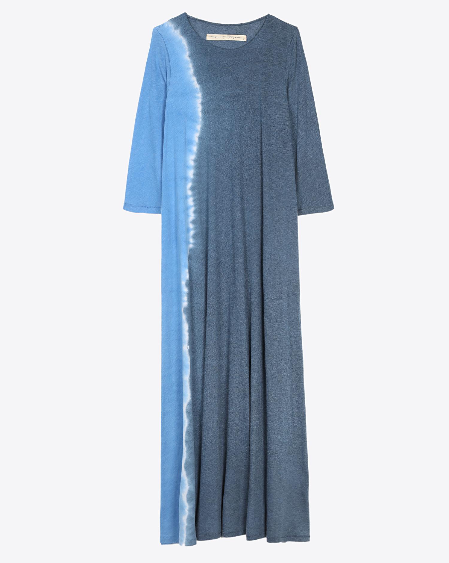 Raquel Allegra Pré-Collection 12 Sleeve Drama Maxi Dress - Sky  