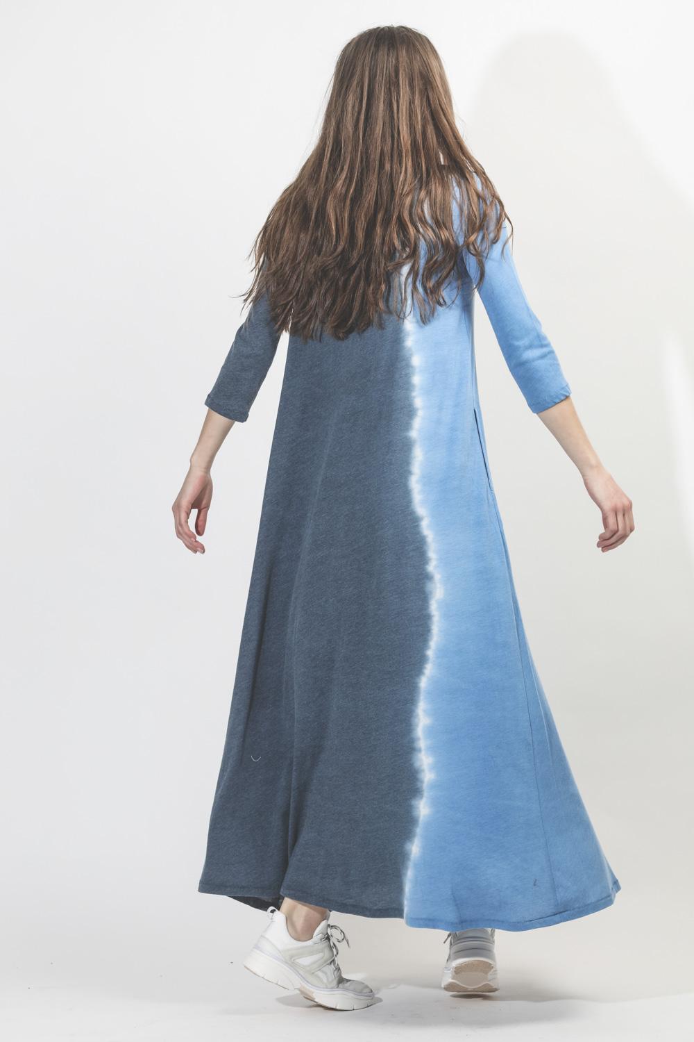 Raquel Allegra Pré-Collection 12 Sleeve Drama Maxi Dress - Sky  