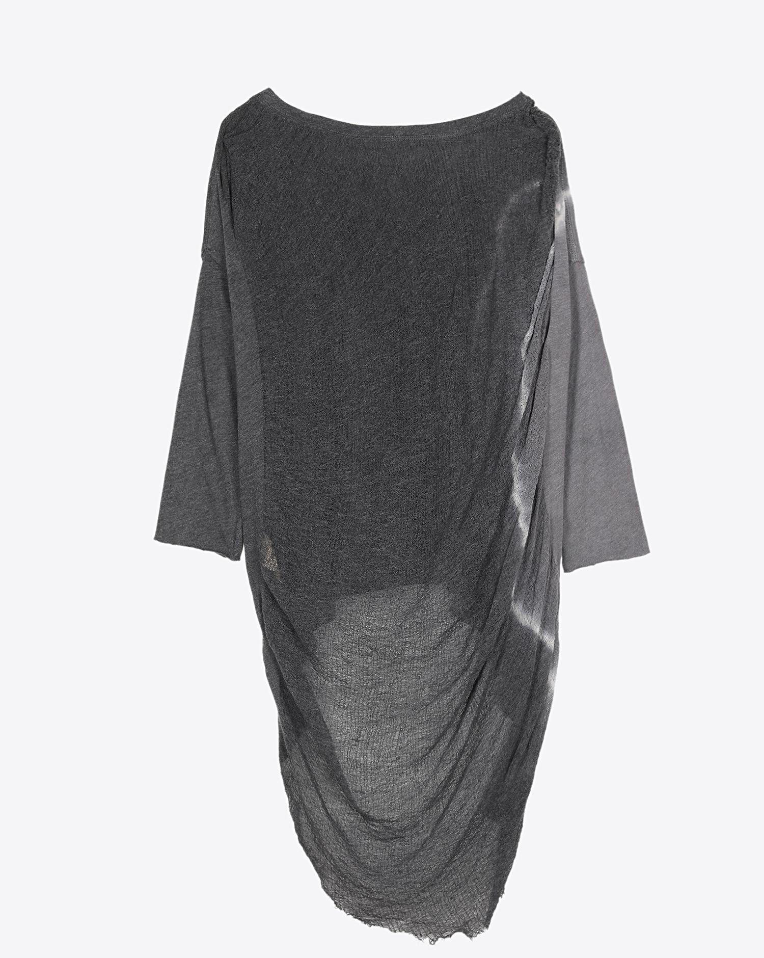 Raquel Allegra Pré-Collection 34 Sleeve Cocoon - Night Grey Shred  