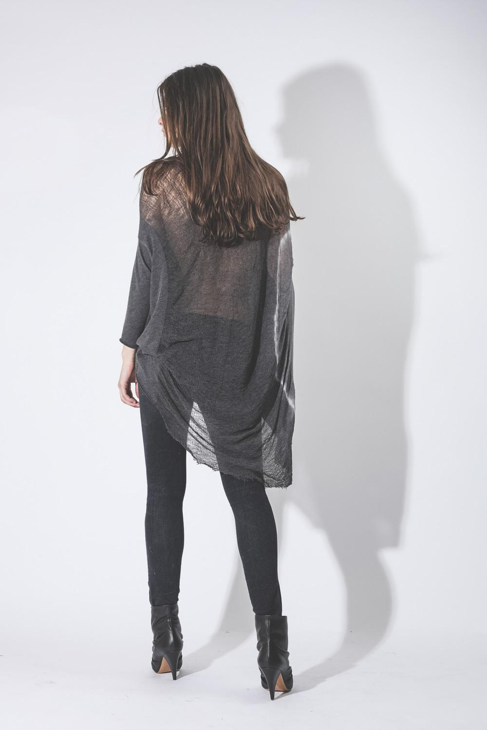 Raquel Allegra Pré-Collection 34 Sleeve Cocoon - Night Grey Shred