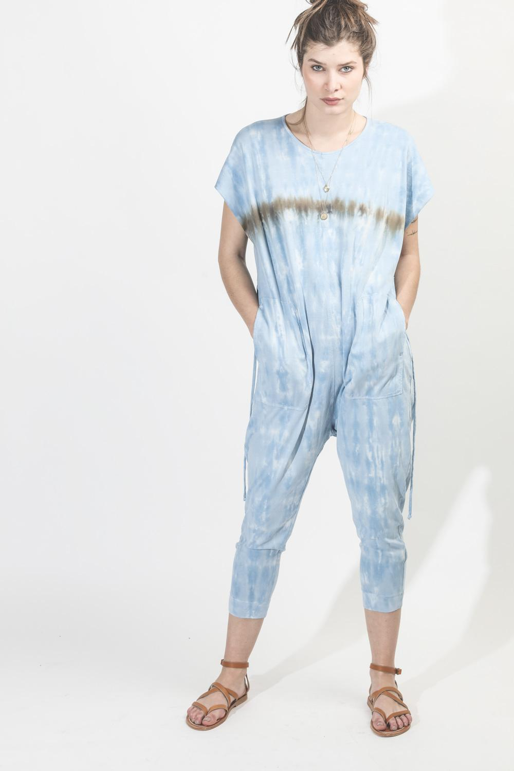 Raquel Allegra Pré-Collection Jumpsuit TD - Blue Stripes  