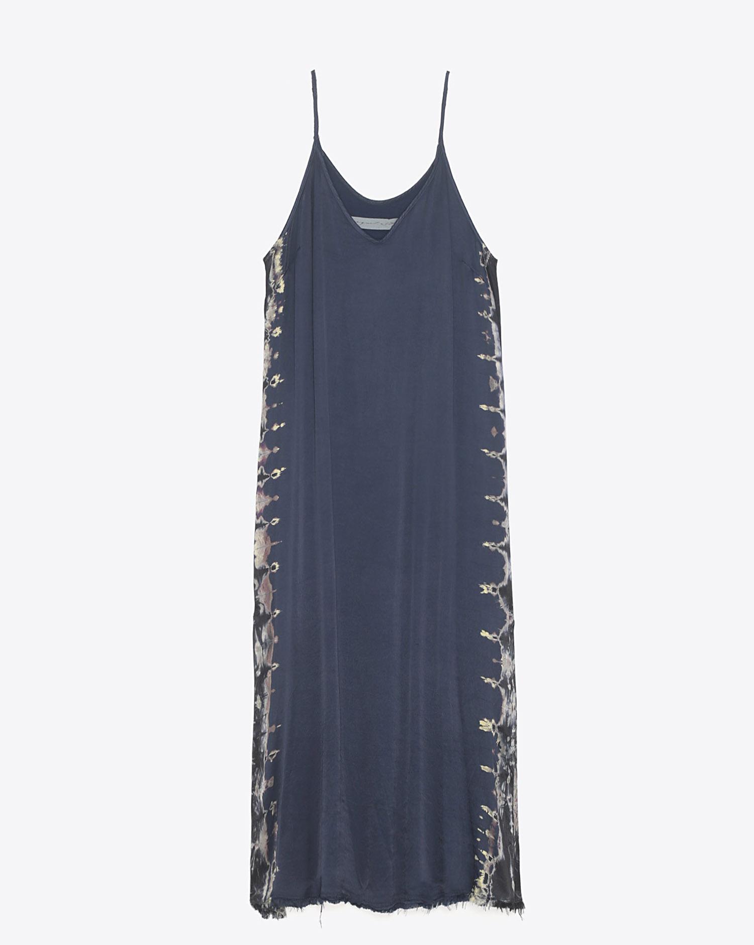 Raquel Allegra Pré-Collection Little Slip Dress - Indigo Tie Dye  