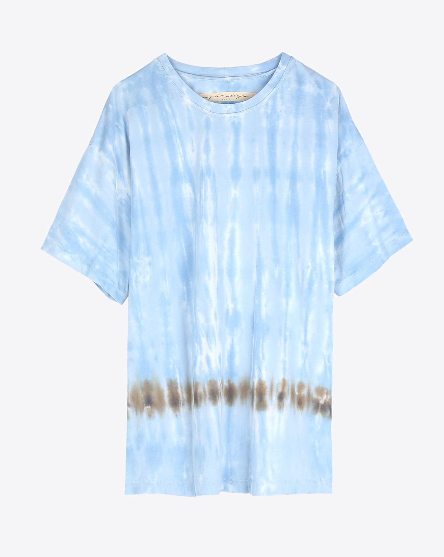 Raquel Allegra Pré-Collection Oversize Tee - Blue Stripe  