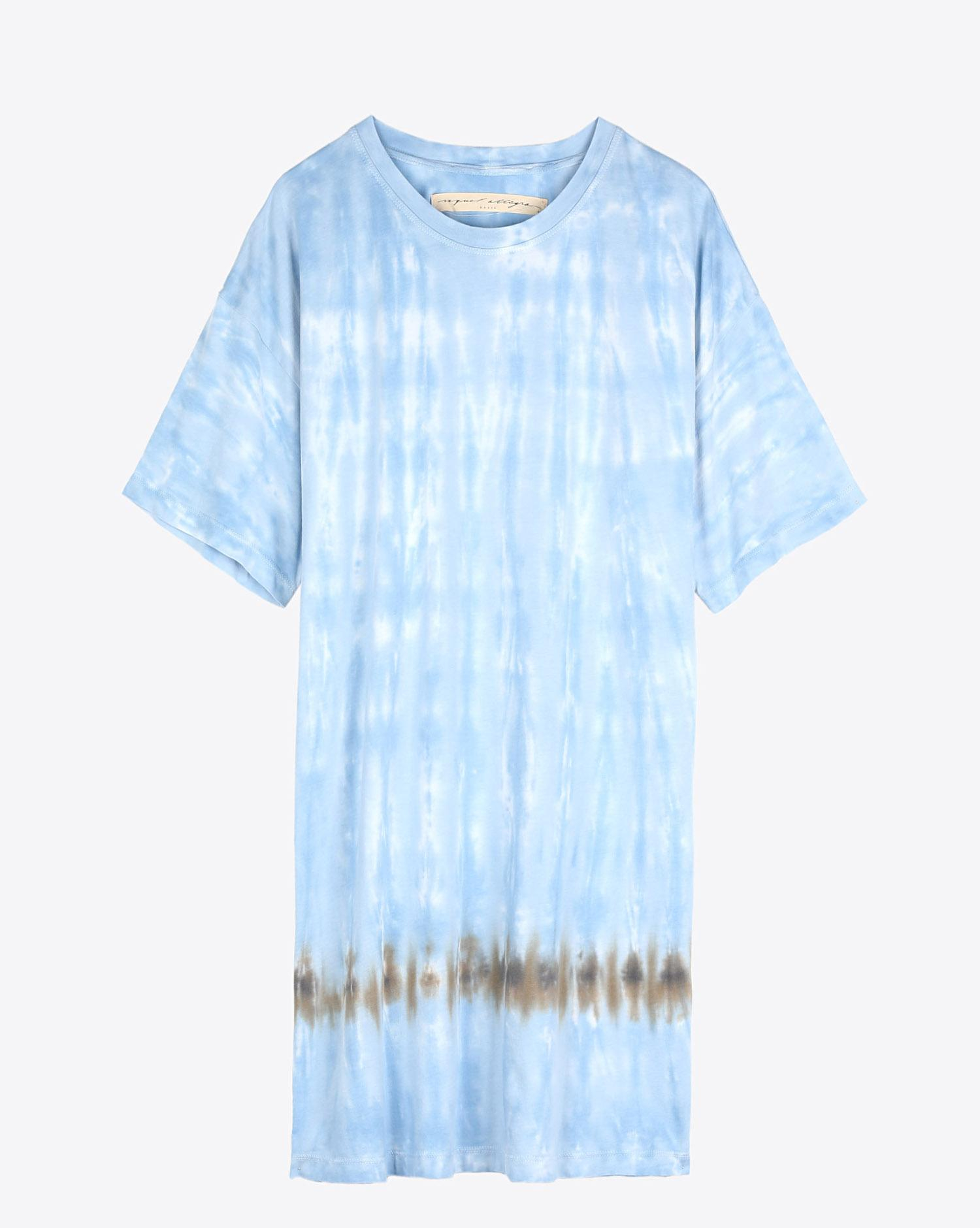 Raquel Allegra Pré-Collection T Shirt Dress - Blue Stripes  