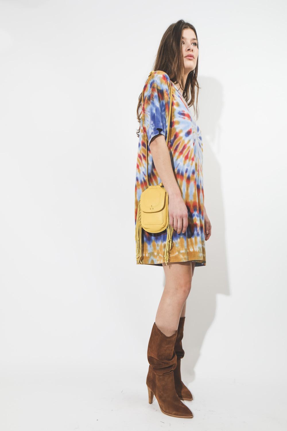 Raquel Allegra Pré-Collection T Shirt Dress - Rainbow  