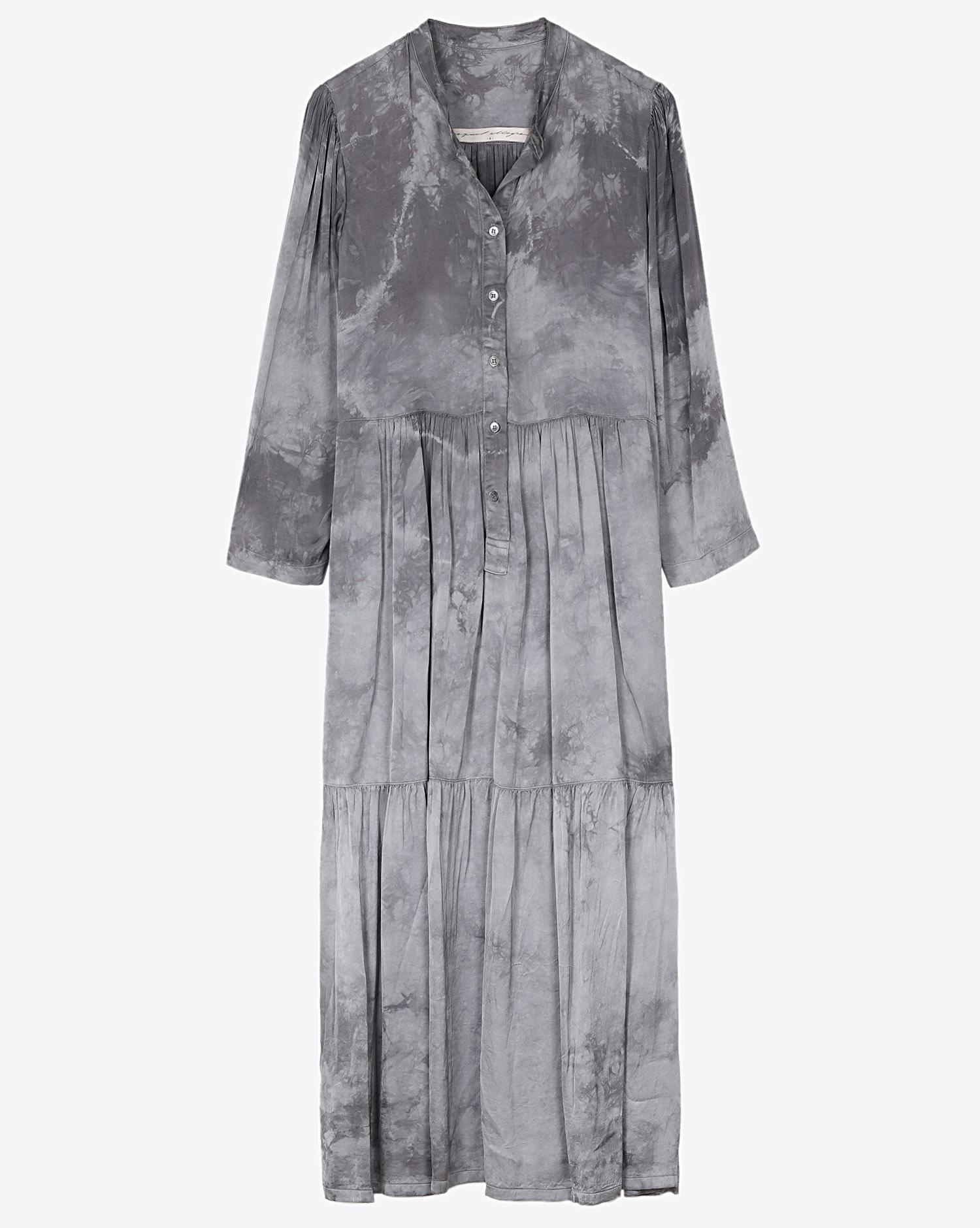 Raquel Allegra Twila Dress - Silver Tie Dye  