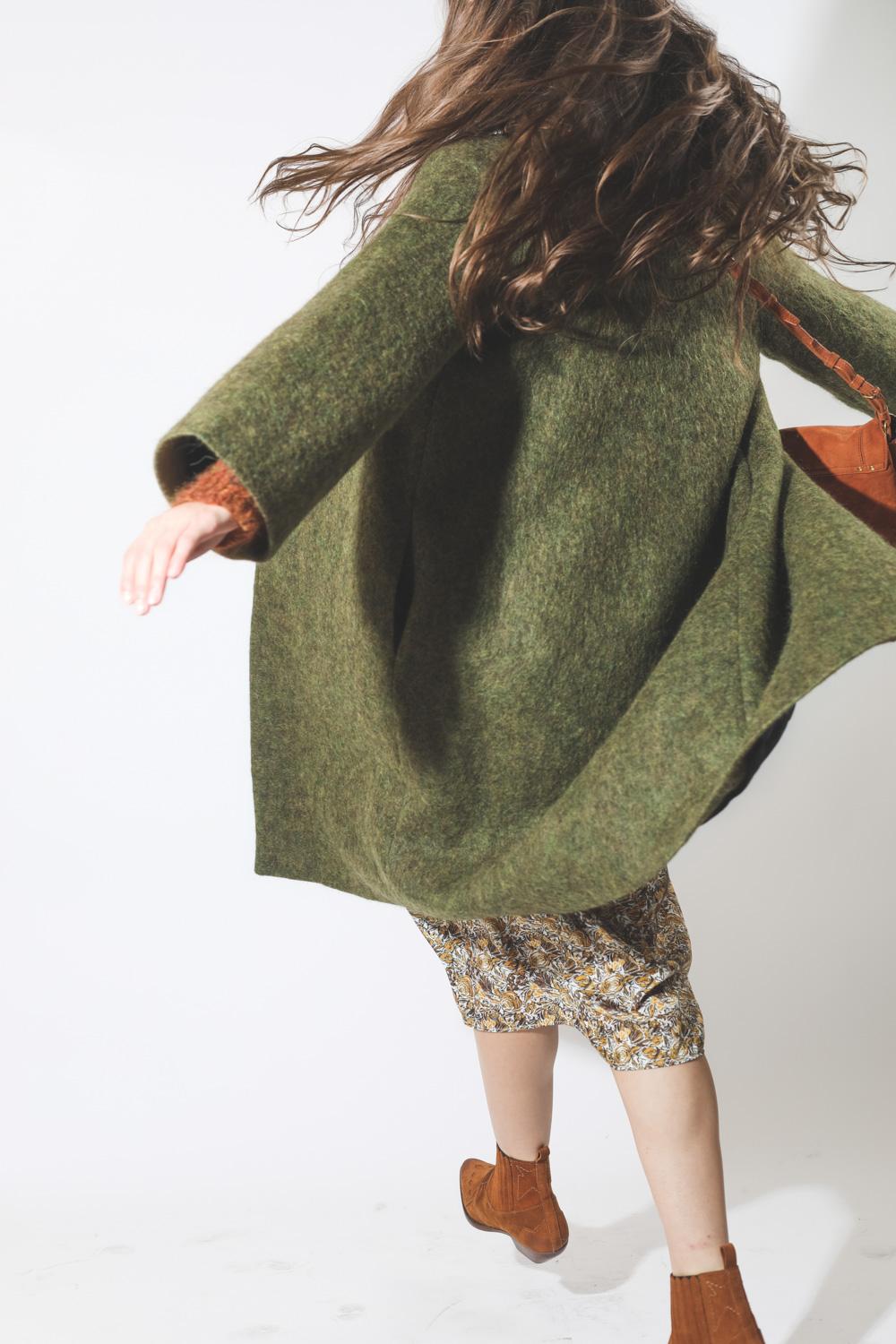 Roseanna Manteau LODEN RIVER - Kaki  