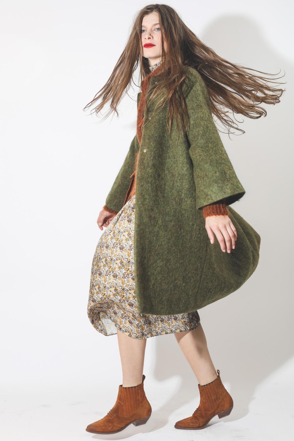 Roseanna Manteau LODEN RIVER - Kaki  