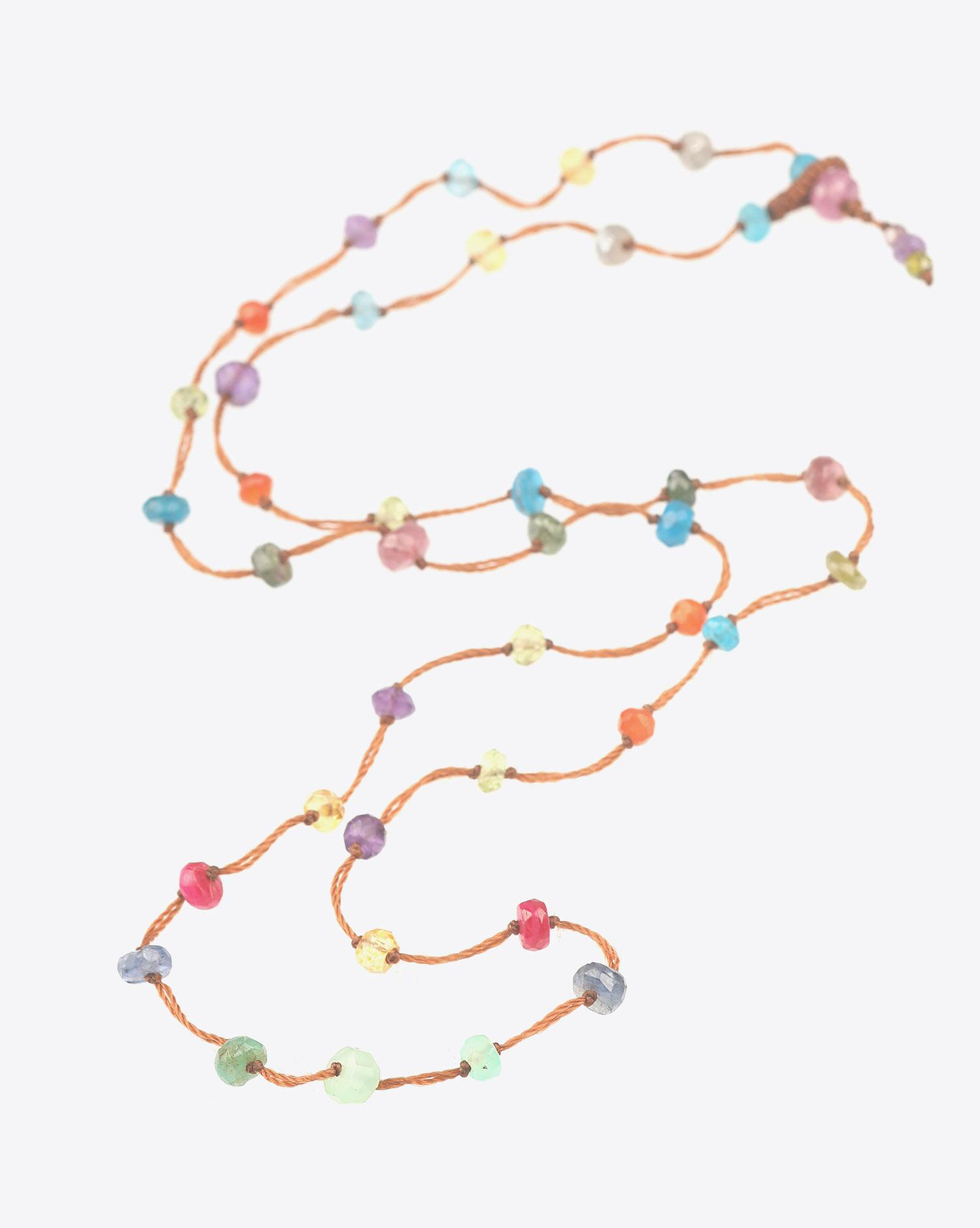 Sharing Bracelet 3 ToursCollier Court  LOOPY FAIRY - Cordon Tabac  