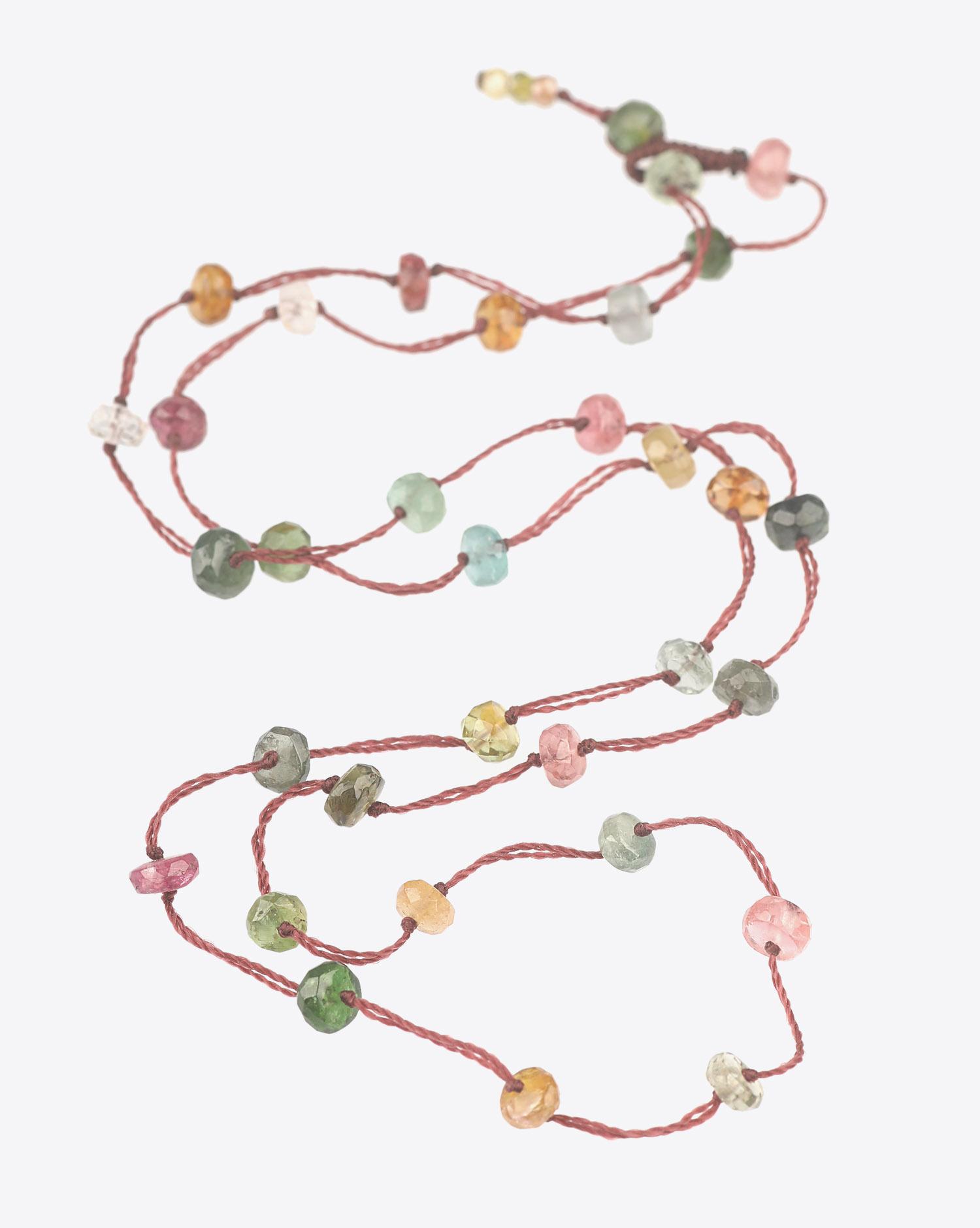 Sharing Bracelet 3 Tours LOOPY TOURMALINE - Cordon Aubergine  