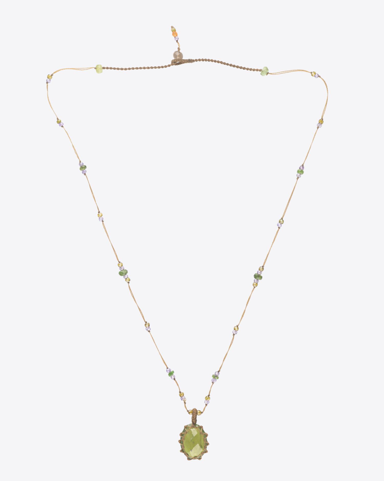 Sharing Collier Court TIBETAN - Vésuvianite  