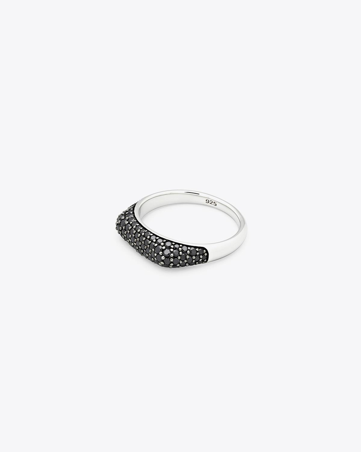 Tom Wood Knut Ring Black Spinel - Silver  