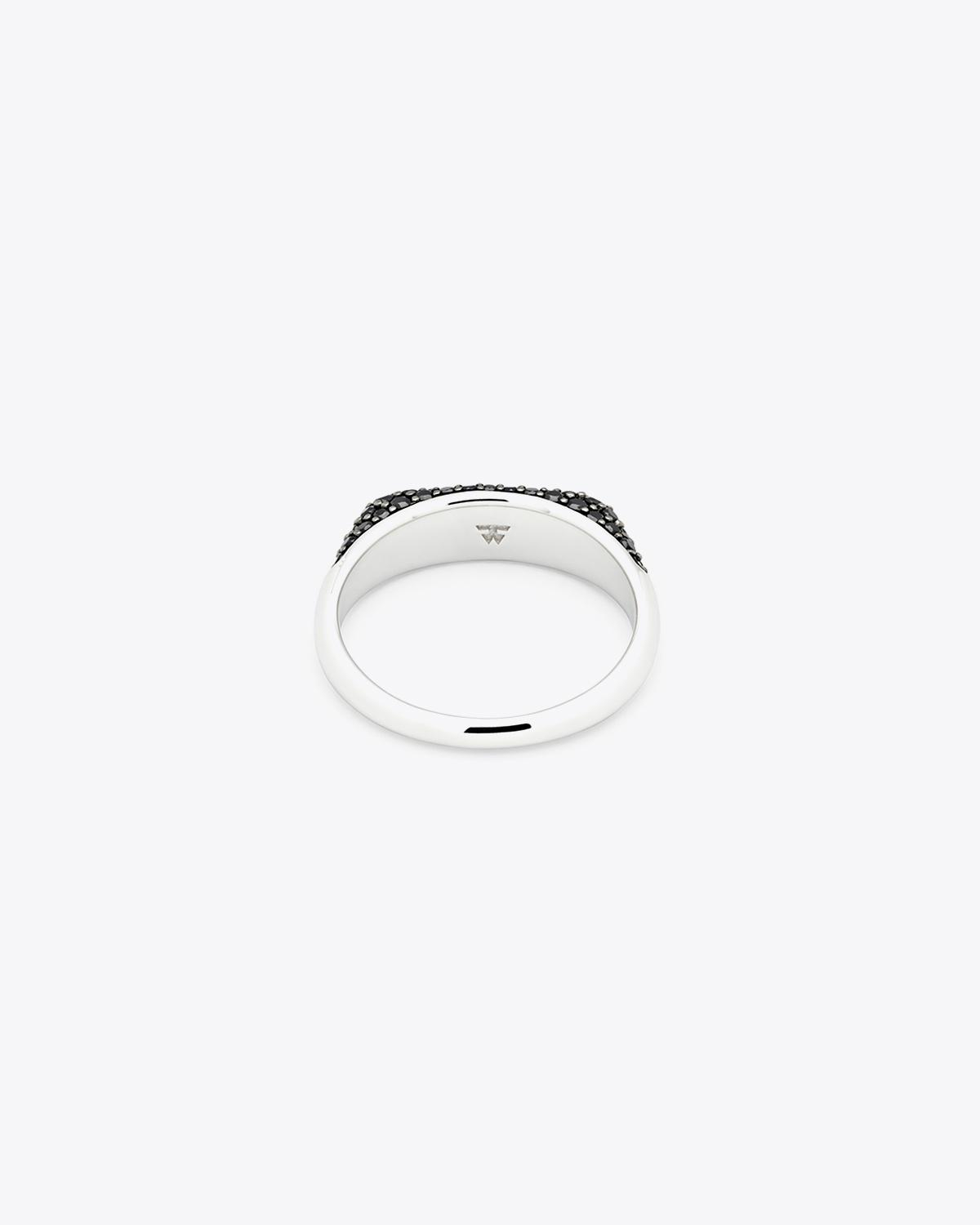 Tom Wood Knut Ring Black Spinel - Silver  