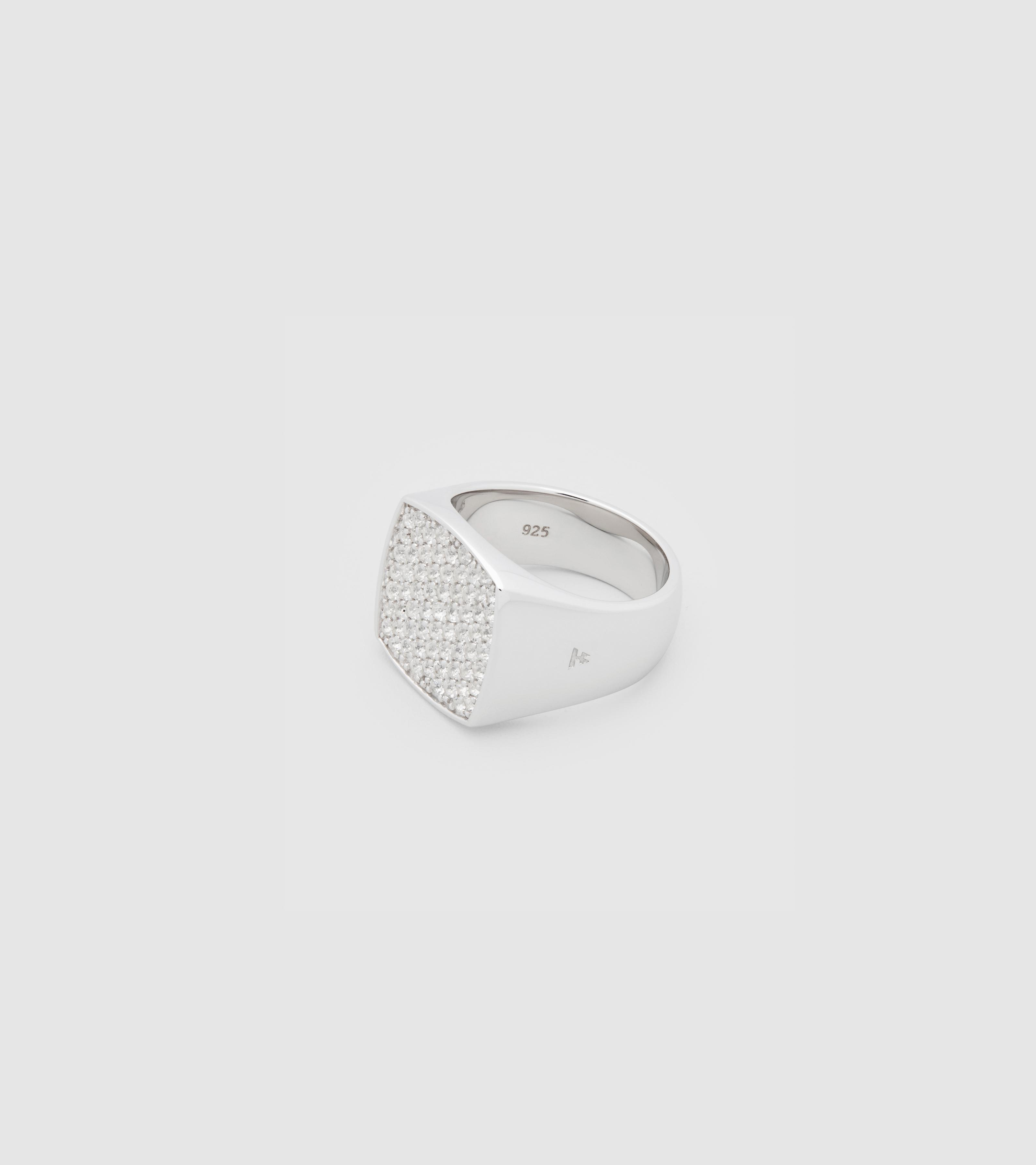 Tom Wood Pinkie Cushion White Topaz Ring  