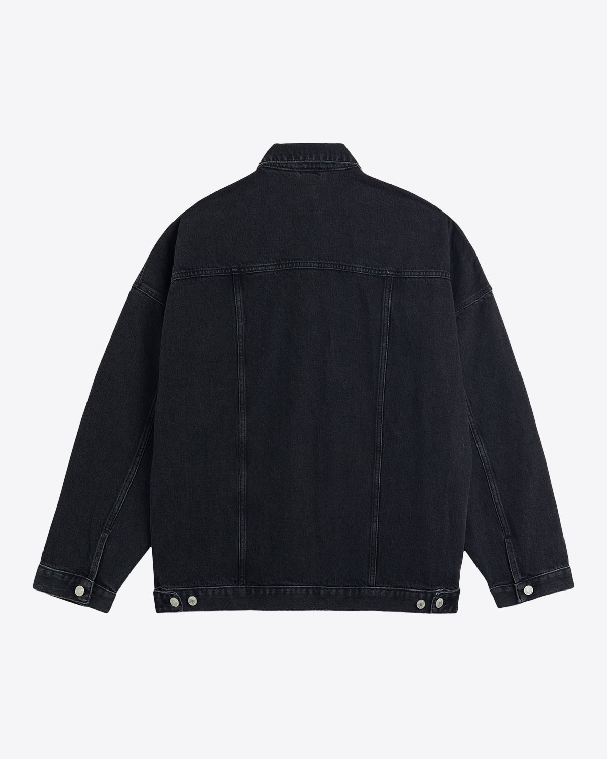 Veste en jean Oversized Mikuta noire. Vue dos. 