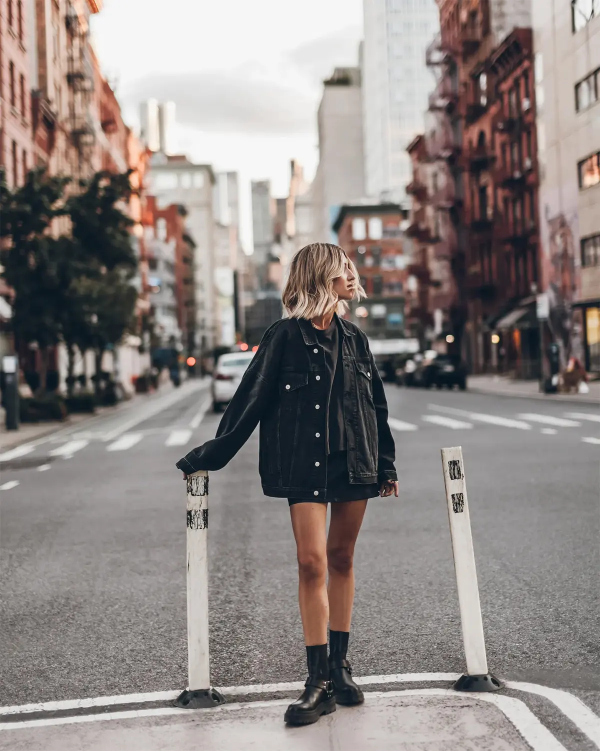 Mikuta Veste en Jean Oversized Noir