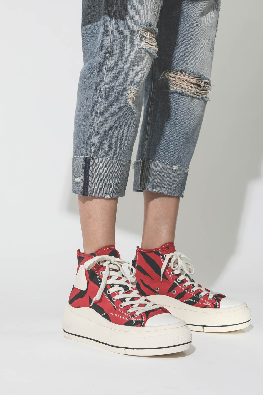 Sneakers plateforme High Top R13 Denim