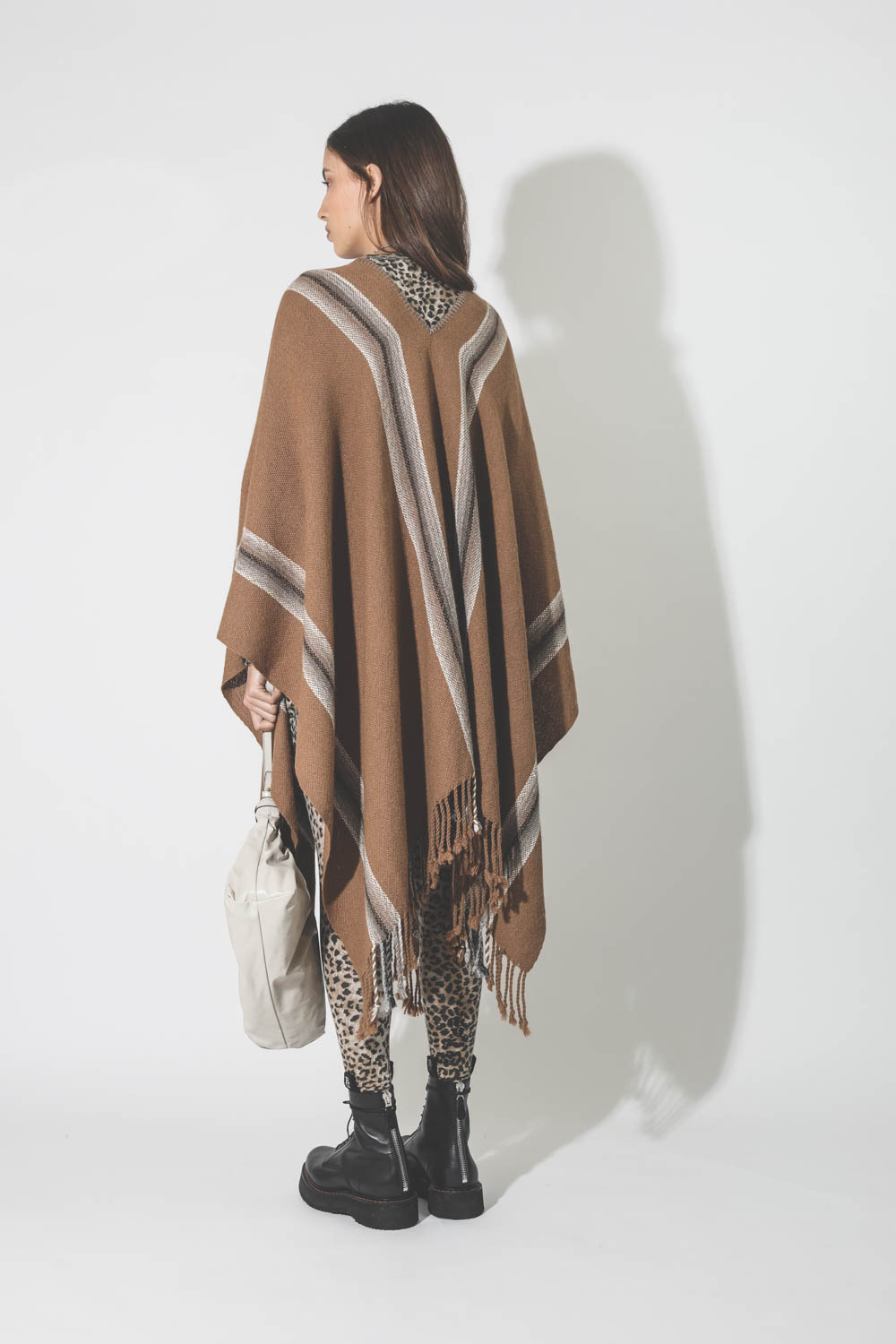Image du produit Hand.So.On Poncho Rayure Camel - 4
